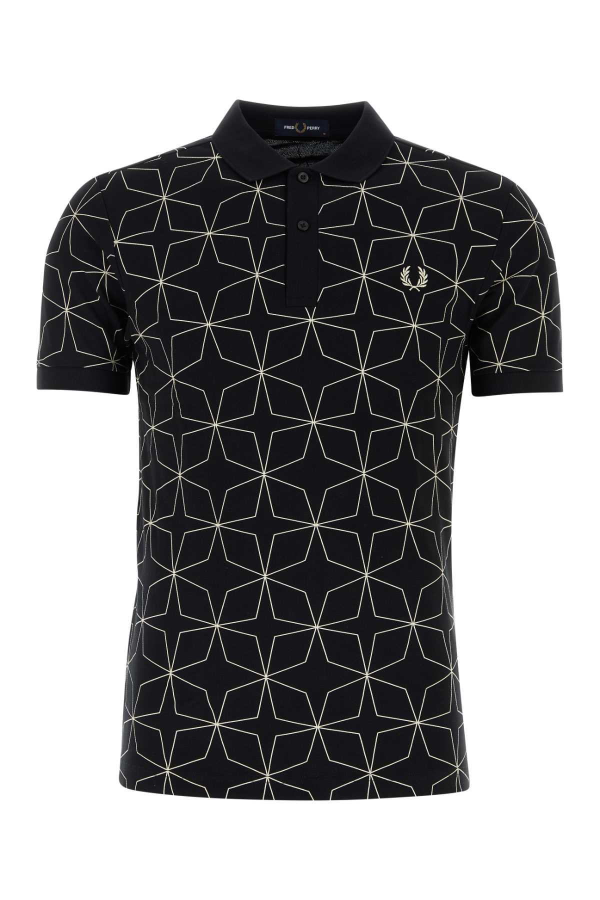 Shop Fred Perry Printed Piquet Polo Shirt In 102