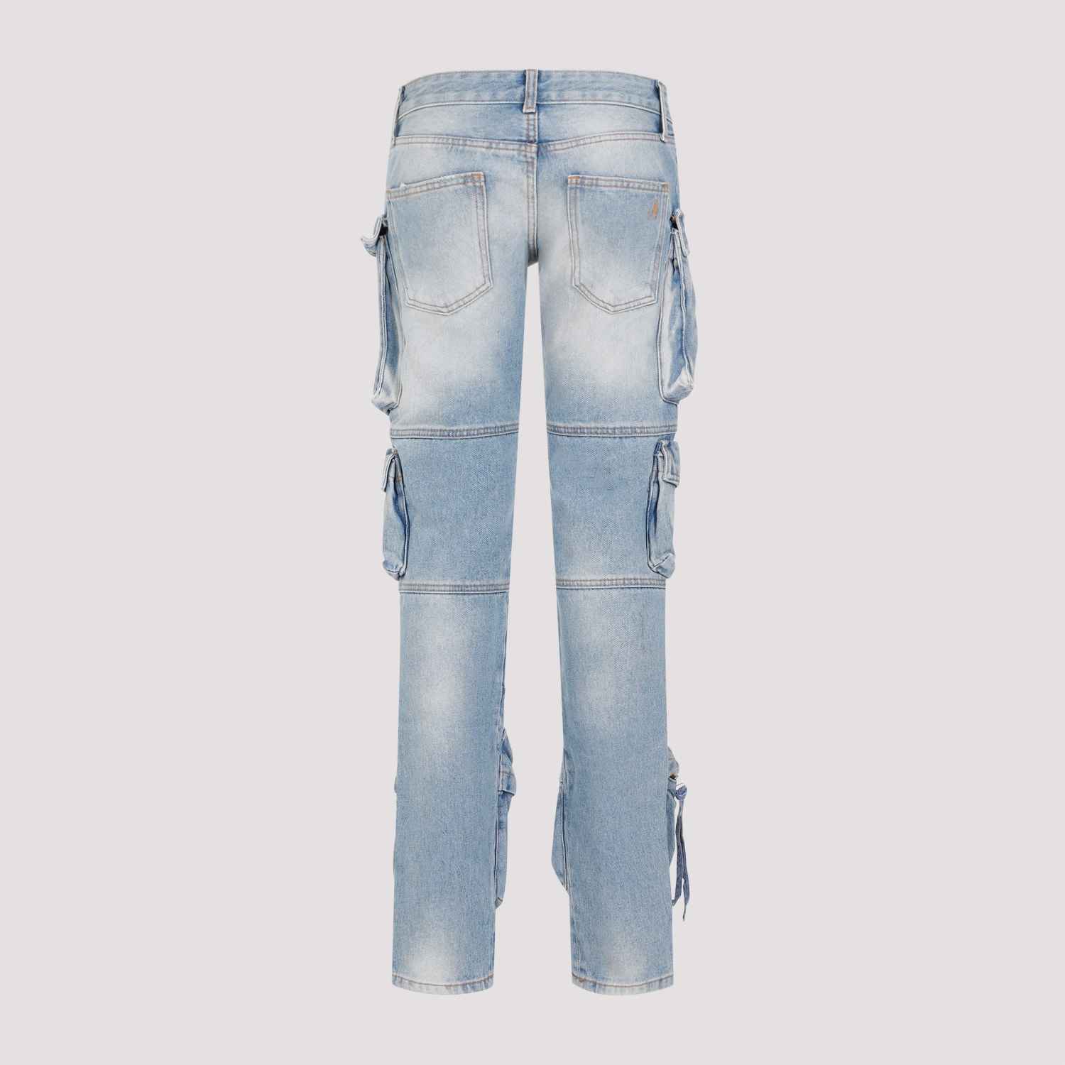 Shop Attico Essie Long Pants In Sky Blue