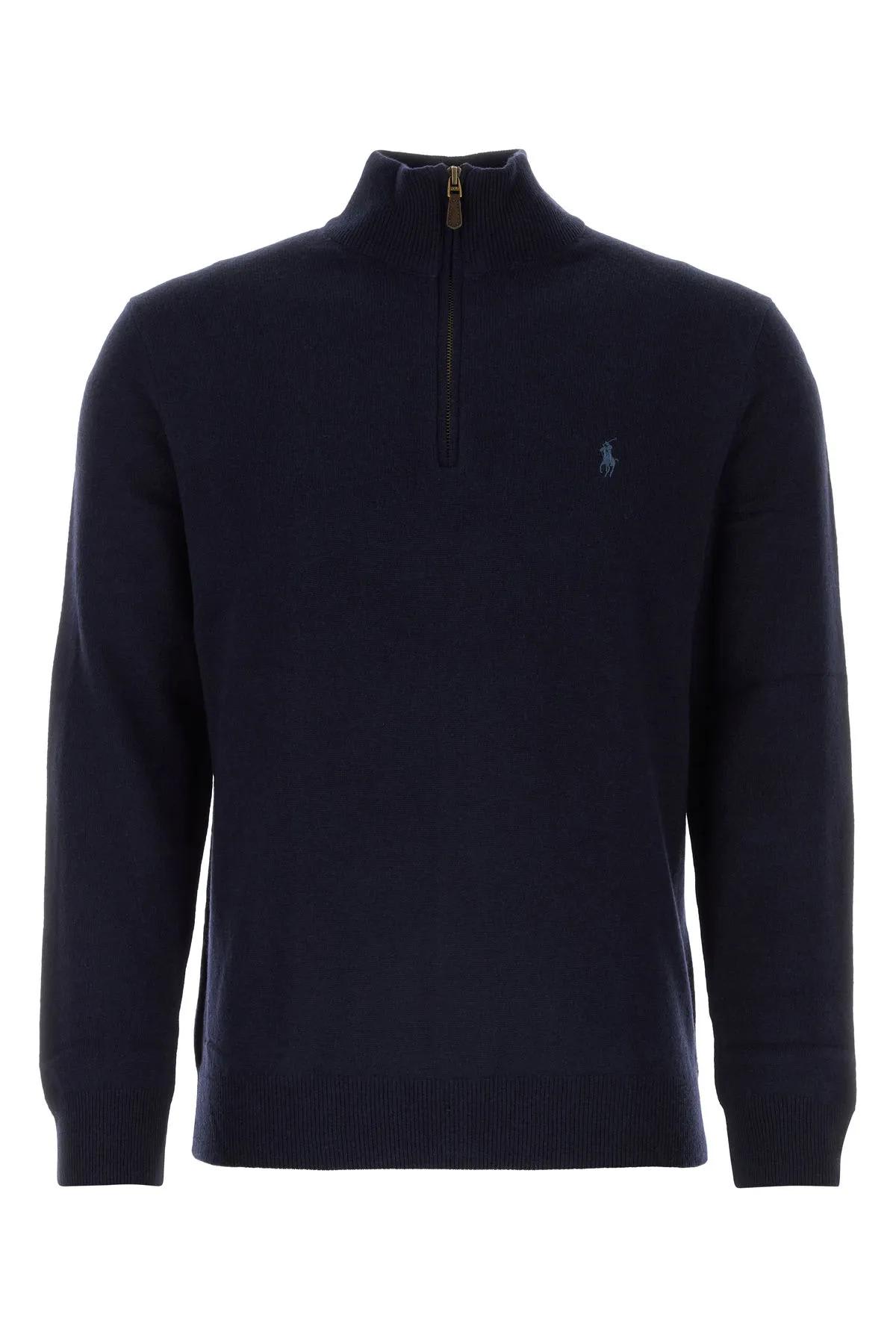 Shop Polo Ralph Lauren Midnight Blue Wool Sweater