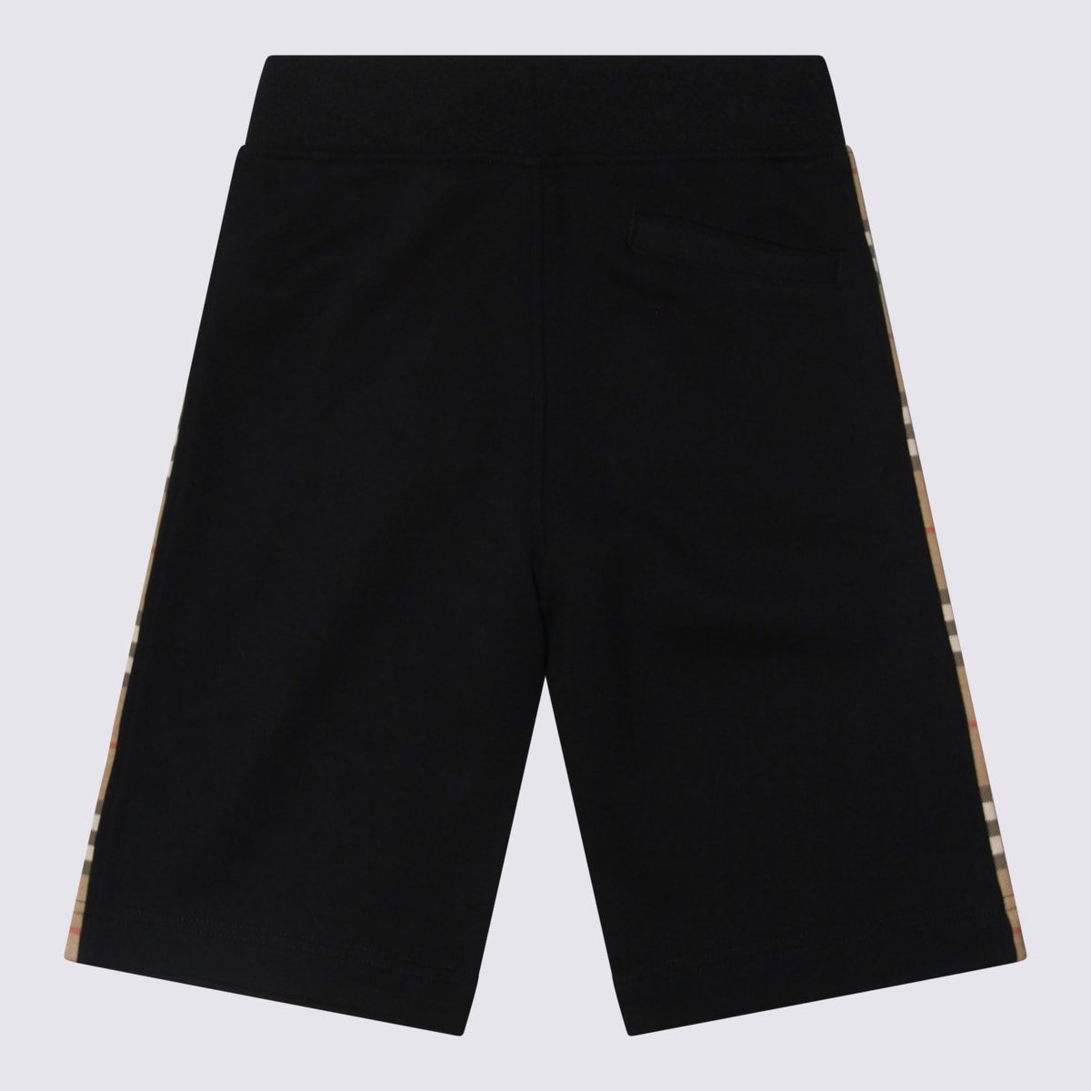Shop Burberry Black Cotton Shorts