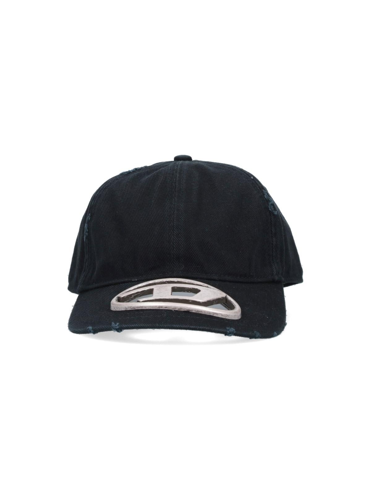 Shop Diesel Oval D Baseball Cap  In Black