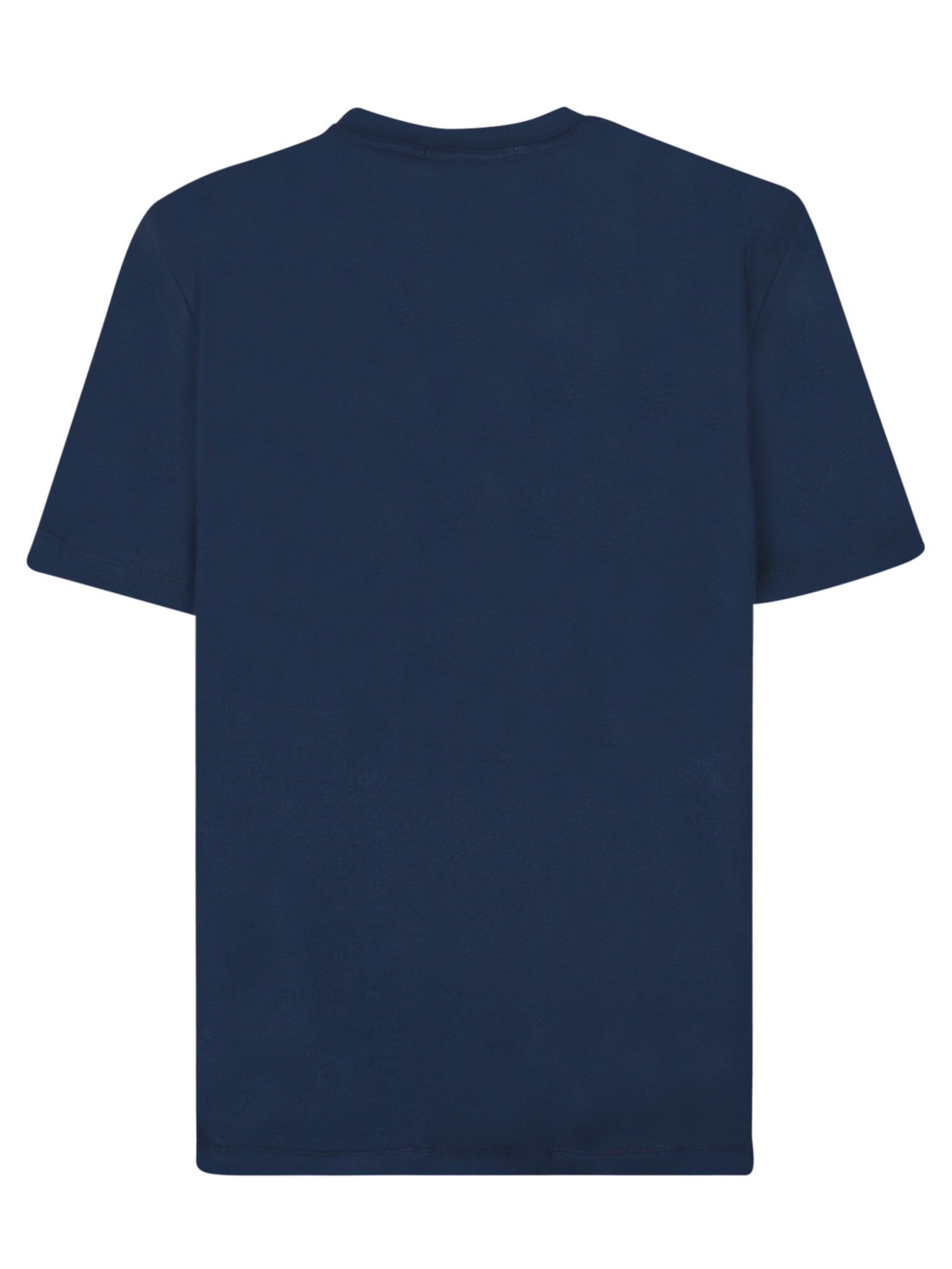 Shop Msgm Micro Logo Blue T-shirt