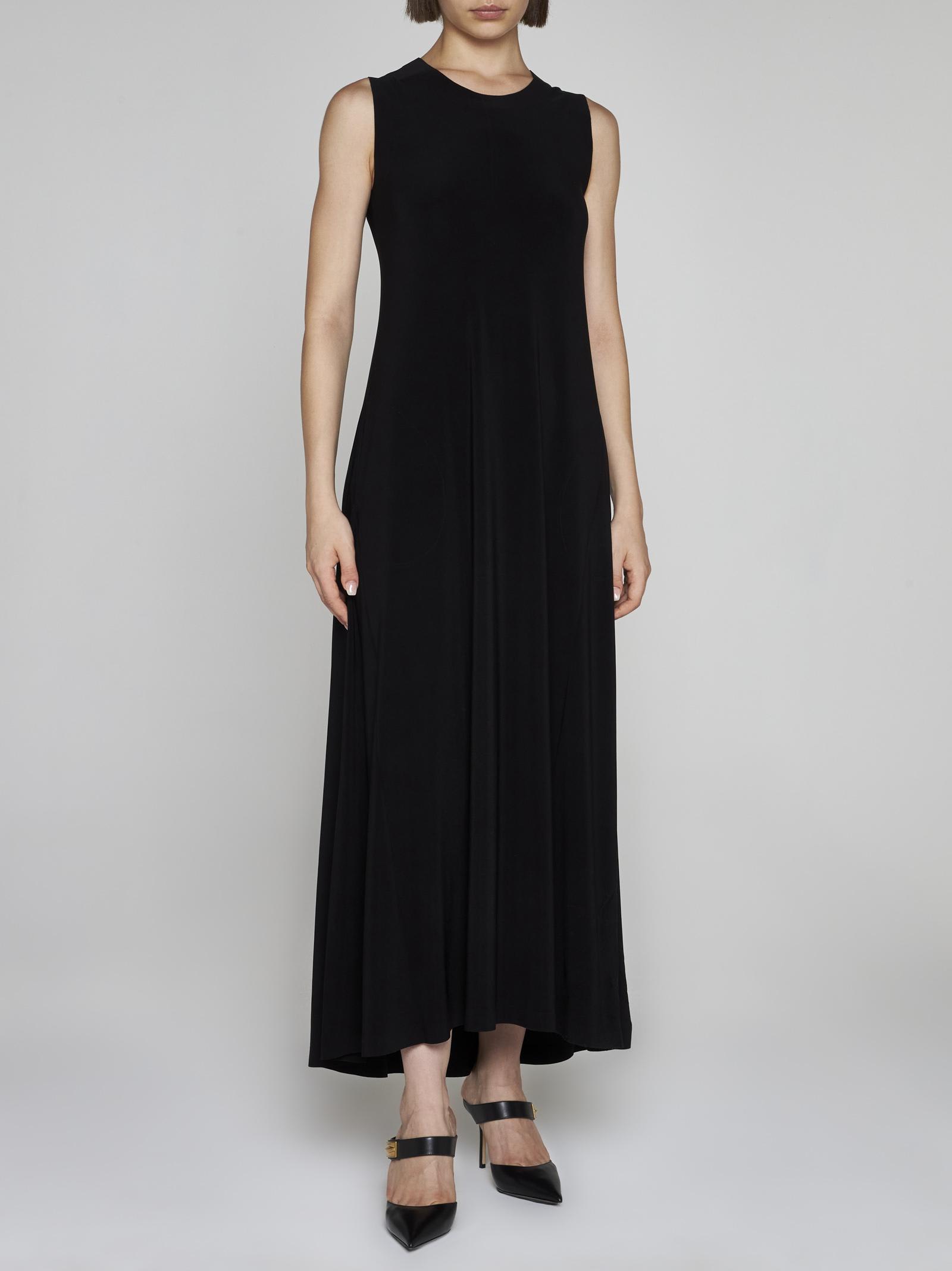 Shop Norma Kamali Jersey Long Dress In Black