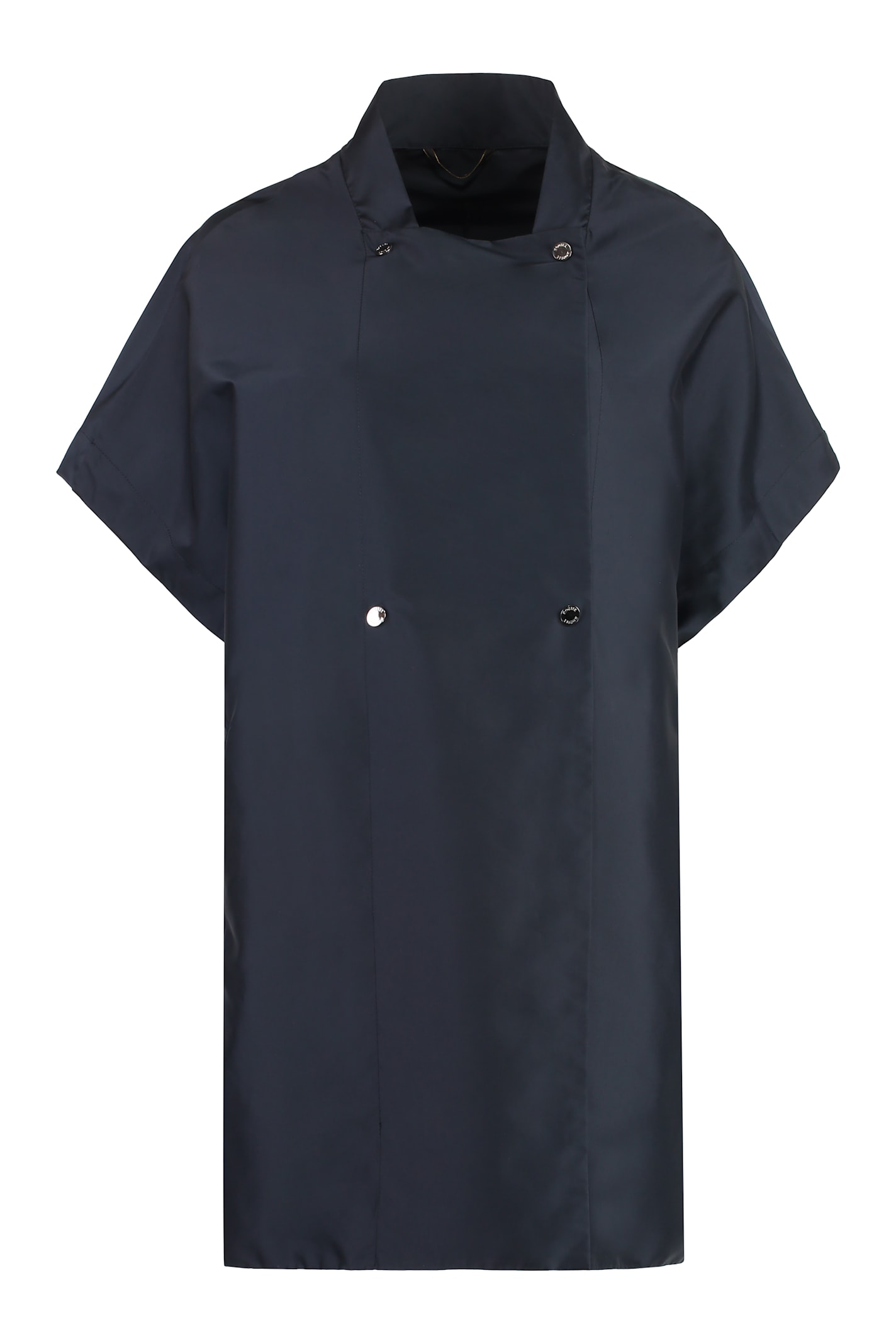 Moorer Double-breasted Short-sleeve Coat In Blue