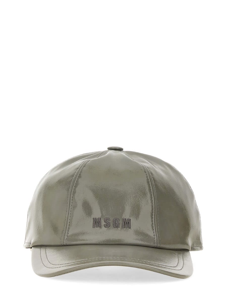 Shop Msgm Baseball Cap In Dove