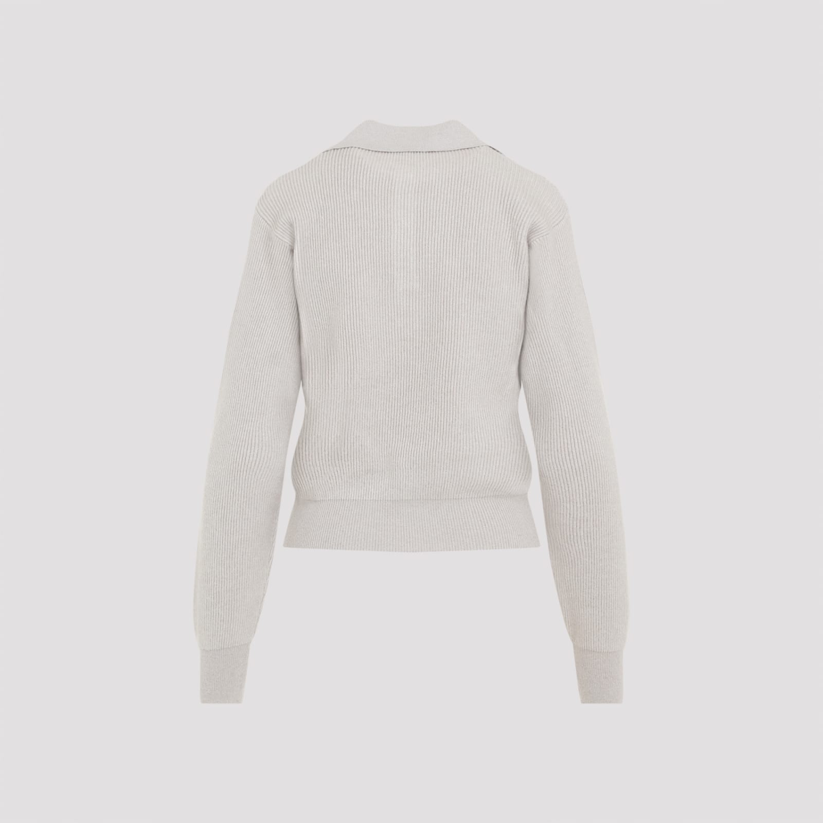 Shop Fabiana Filippi Polo Neck Sweater In Greige