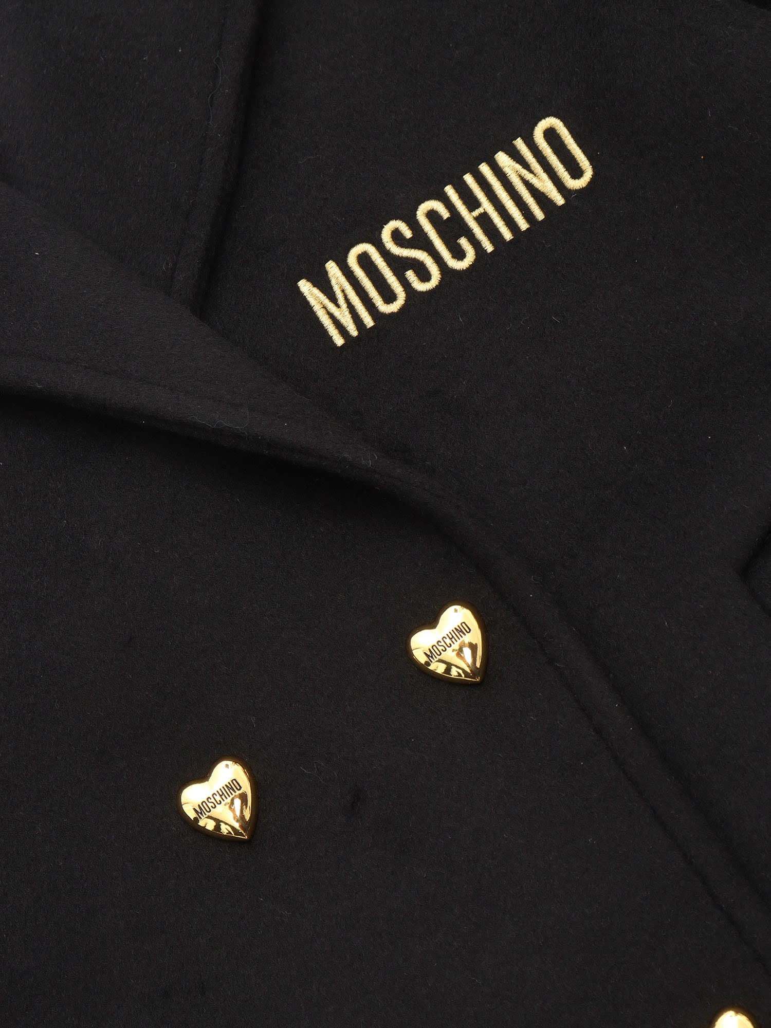 Moschino Coat In Black