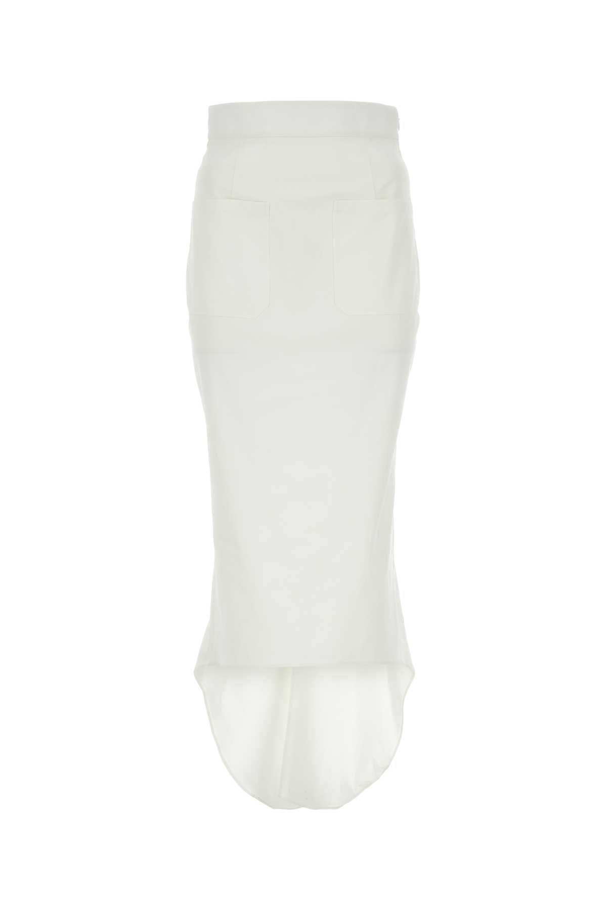 Prada White Cotton Skirt