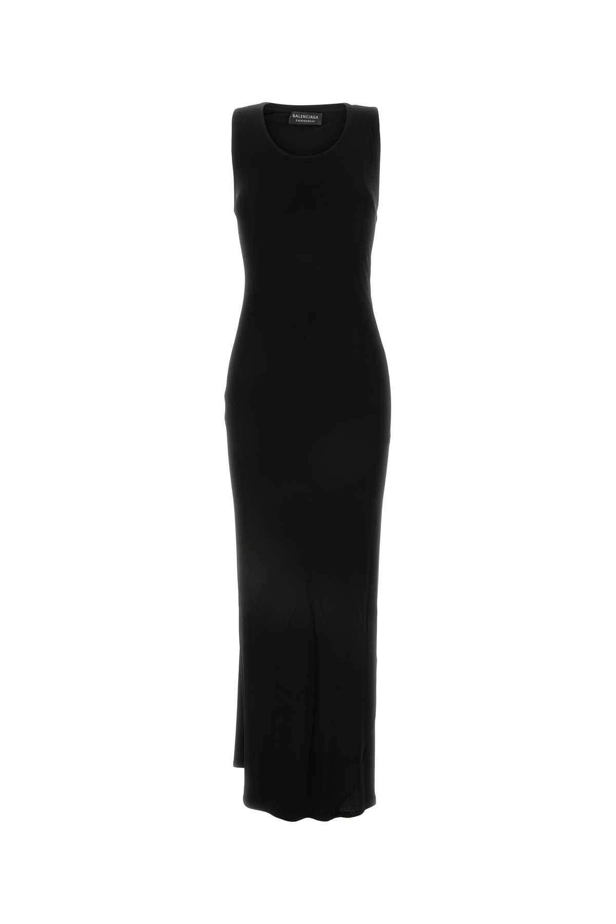 Shop Balenciaga Black Stretch Viscose Dress