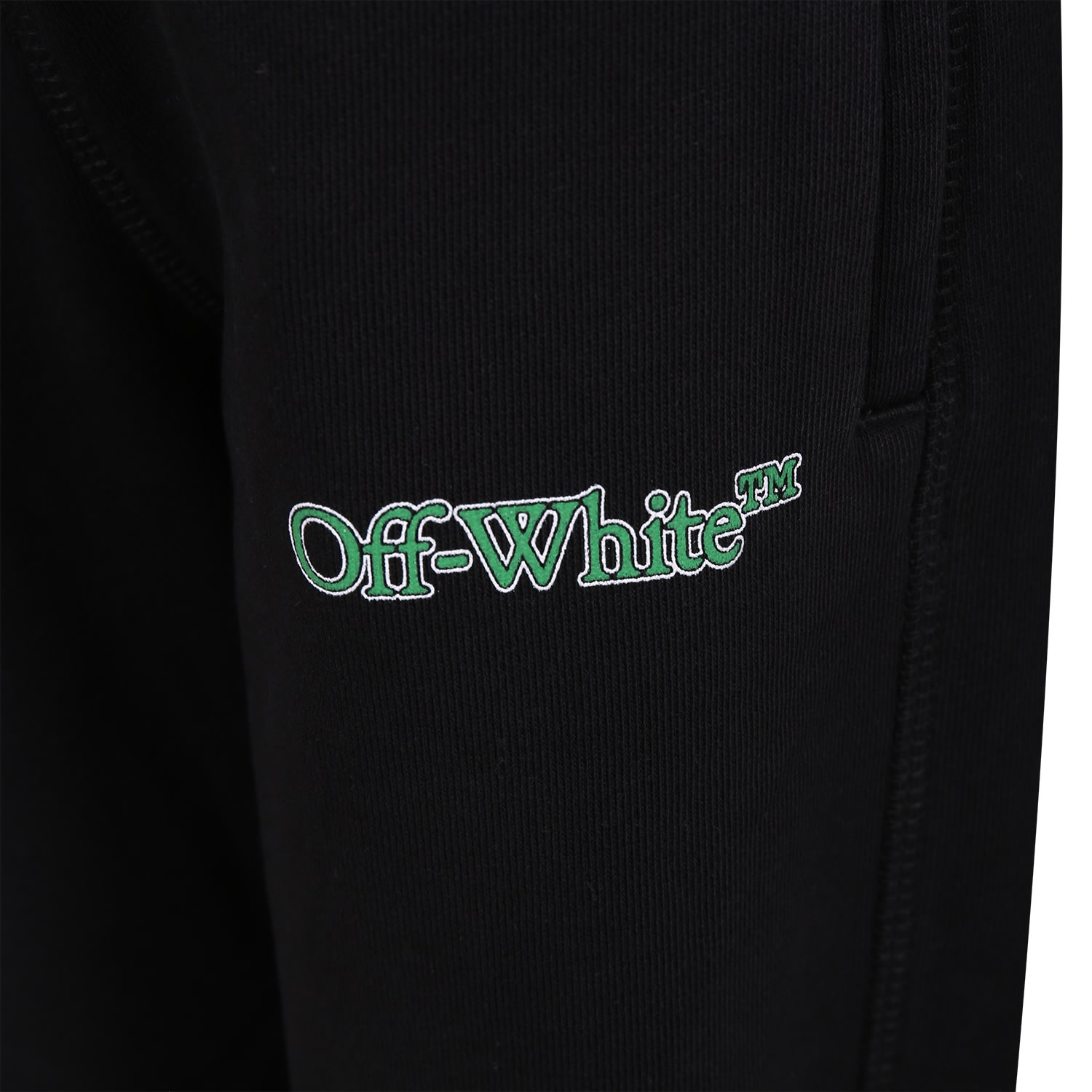 Off-white Black Trousers For Boy With Logo In Black