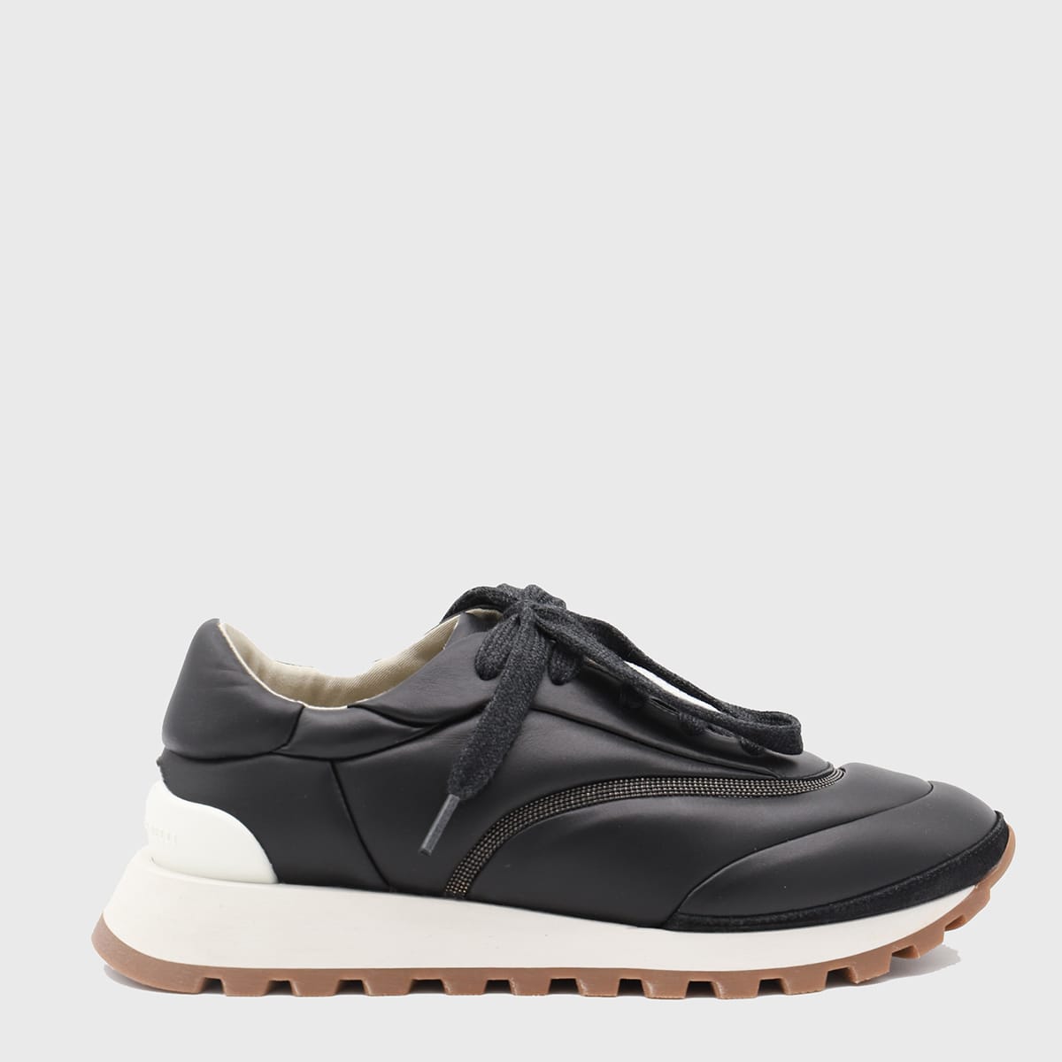 Shop Brunello Cucinelli Black Sneakers