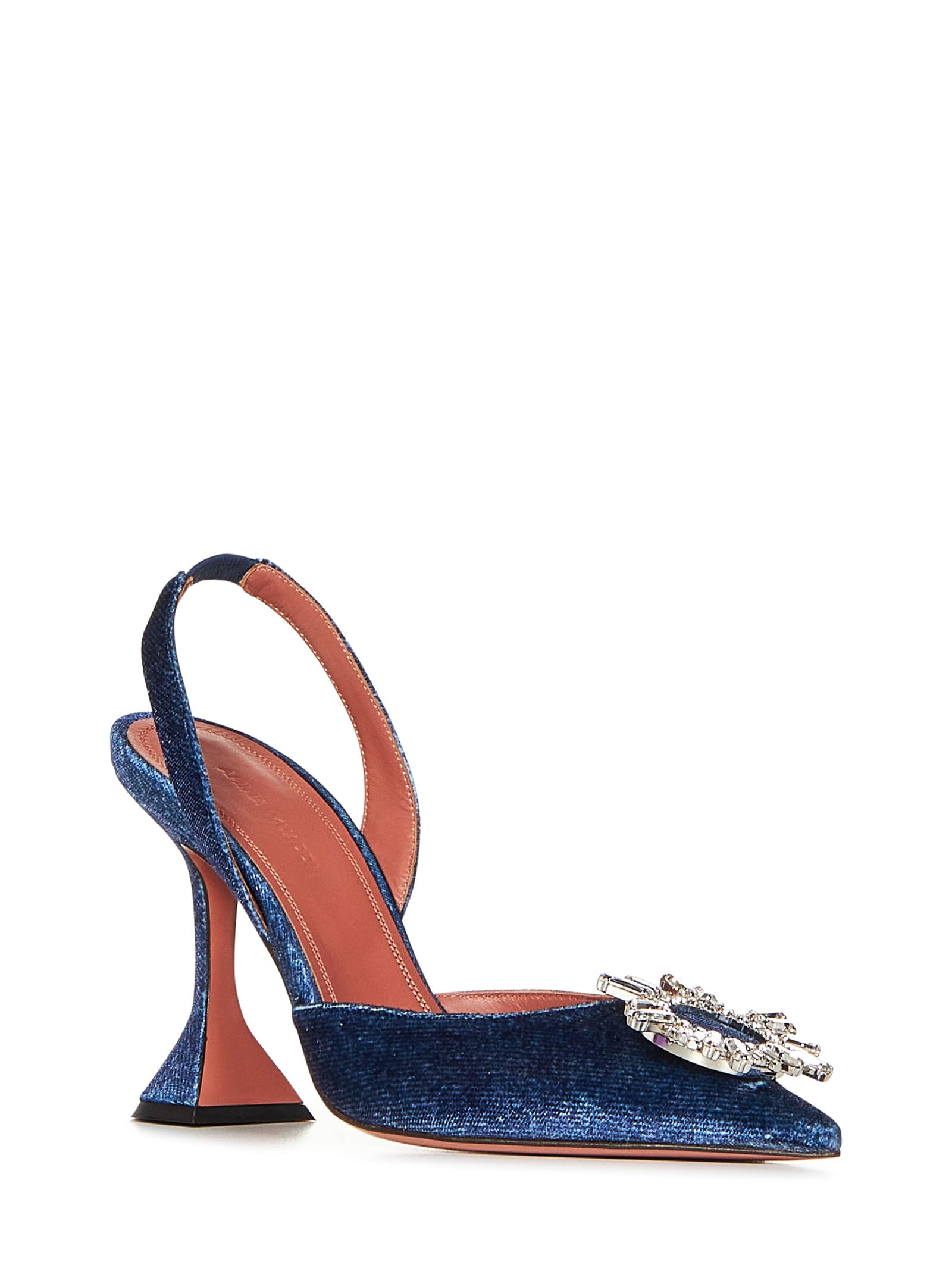 Shop Amina Muaddi Begum Sling Décolleté In Blue