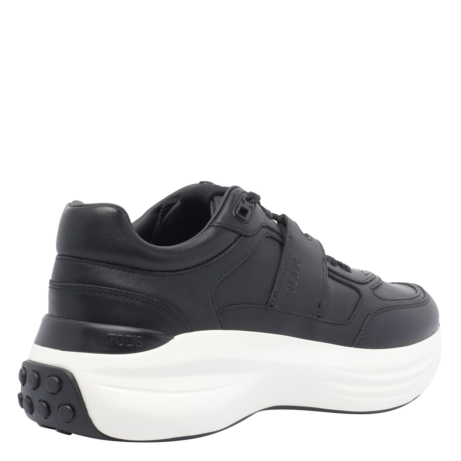 Tod's Leather And Technical Fabric Sneakers In Black