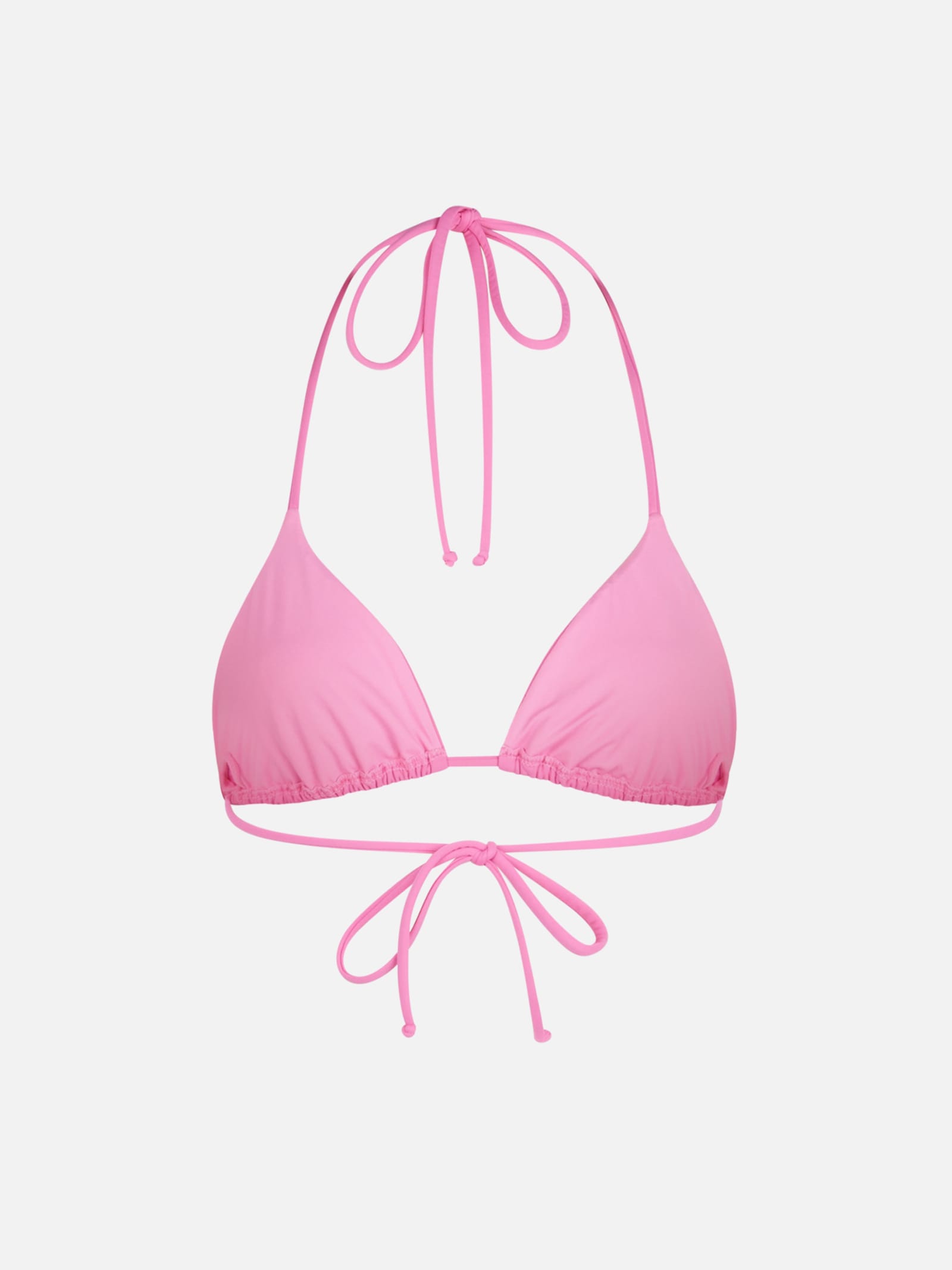 Mc2 Saint Barth Woman Triangle Top With Bandanna Print In Pink