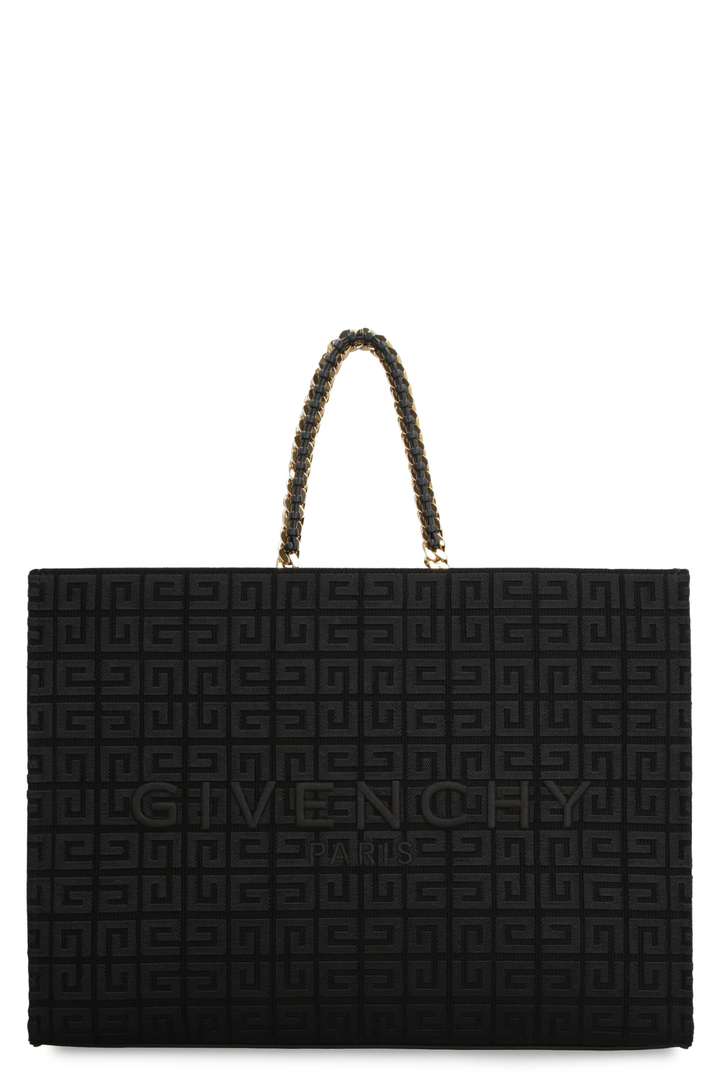 Shop Givenchy G All Over Logo Canvas Tote In Black