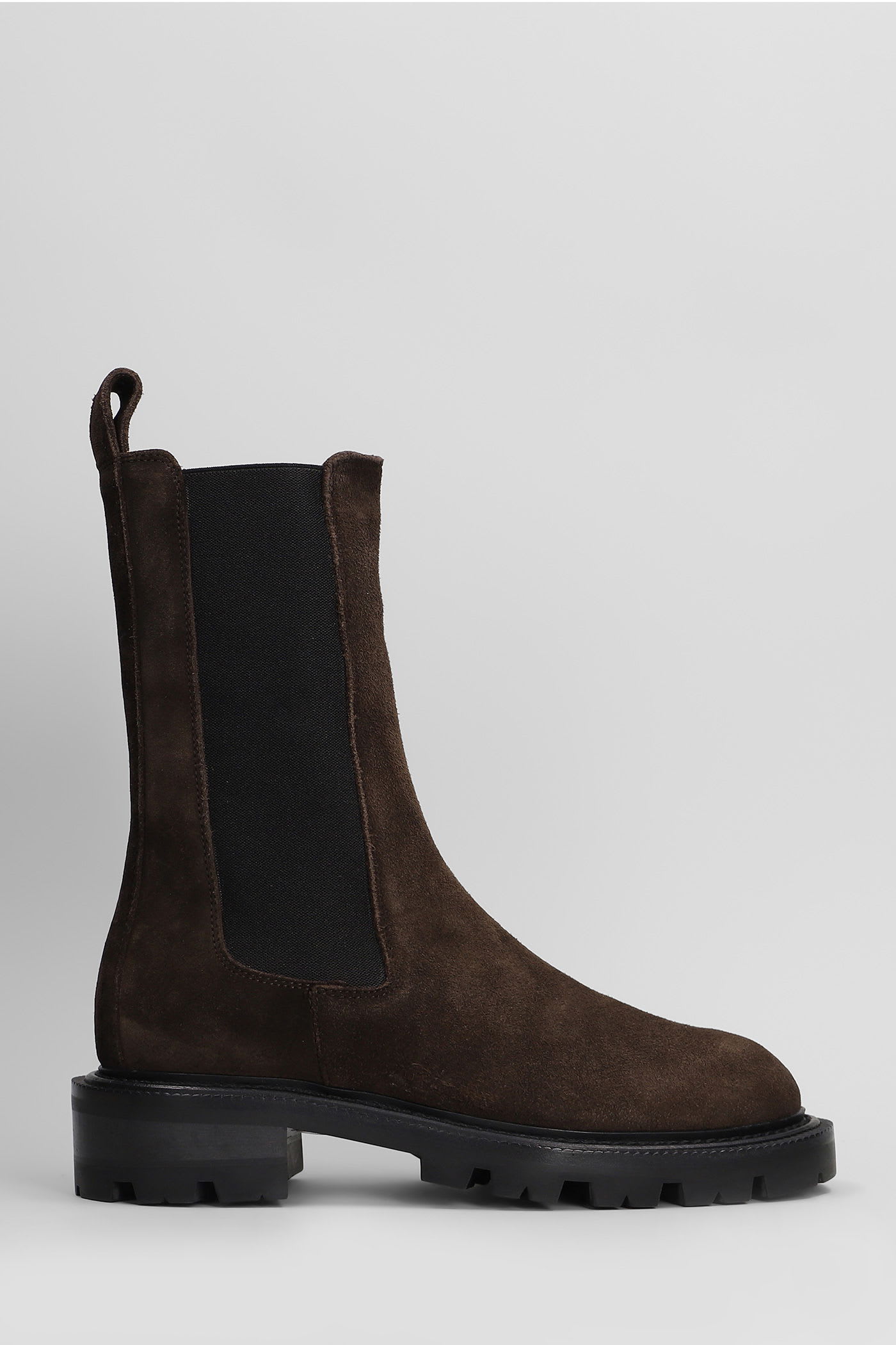 Napa Chelsea Boot Combat Boots In Brown Suede