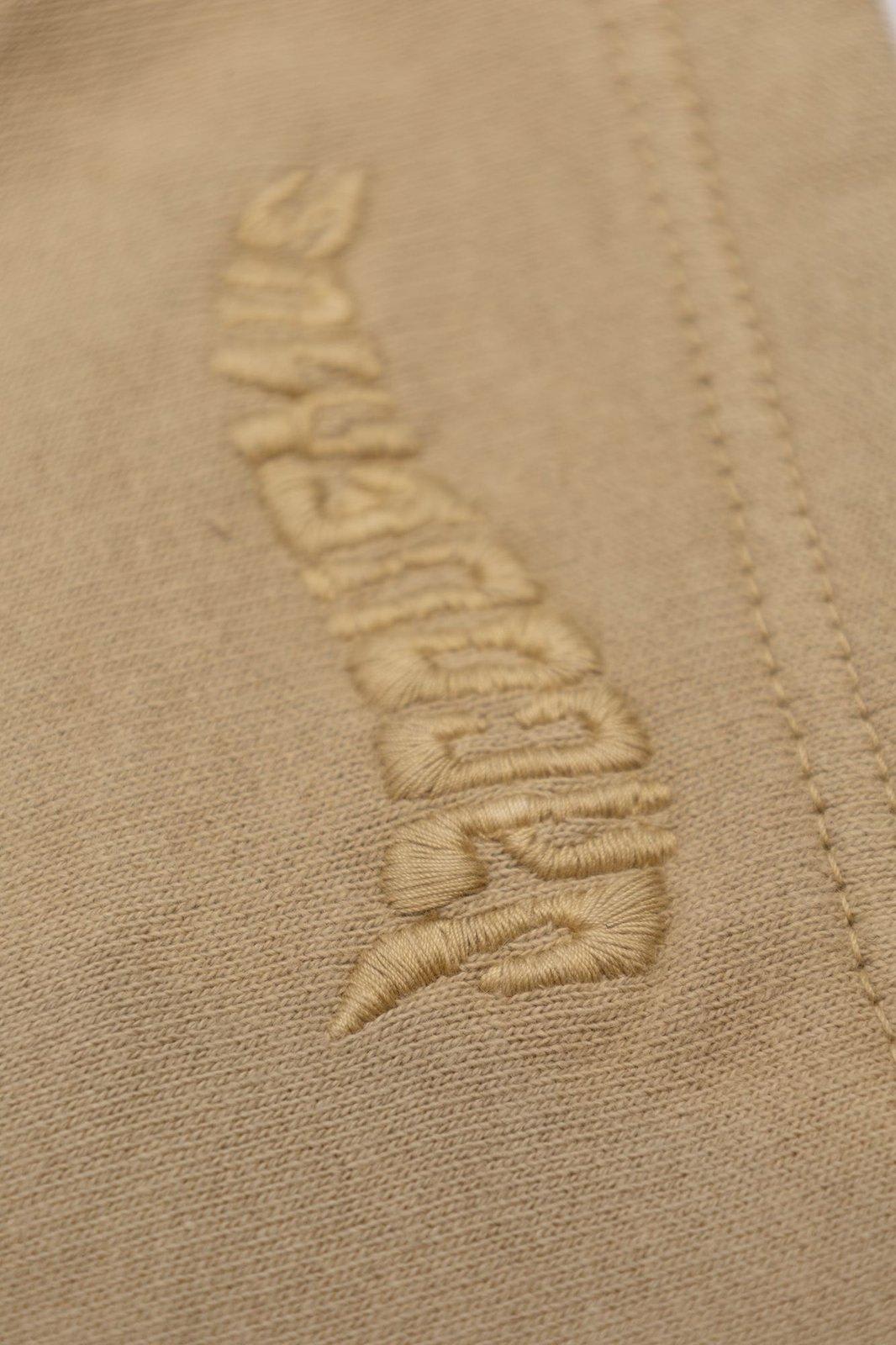 Shop Jacquemus Lenfant Camargue Logo Embroidered Fleece Track Shorts In Neutrals