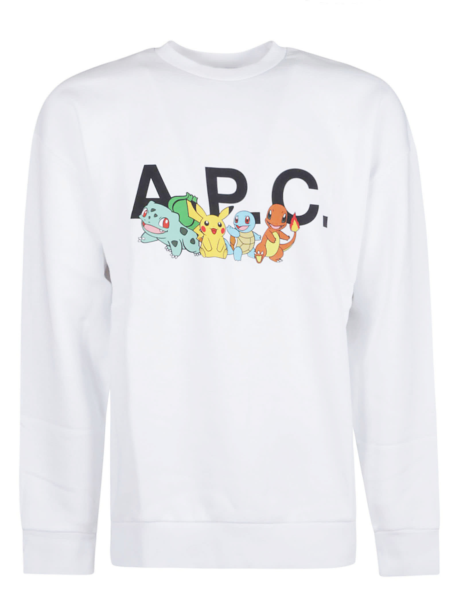 Apc Pokémon Crewneck Sweatshirt In Bianco