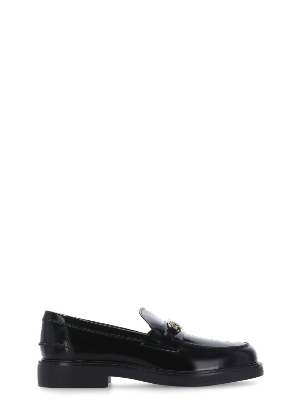 Shop Tod's Leather Loafers In Black