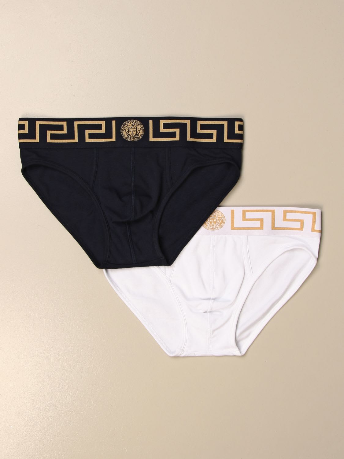 Versace Beachwear Underwear Set Of 2 Versace Beachwear Briefs With Greek And Medusa Head