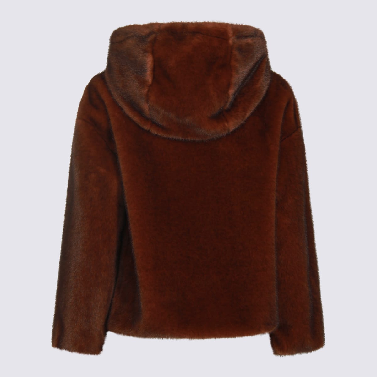 Herno Dark Brown Cotton Casual Jacket In Red