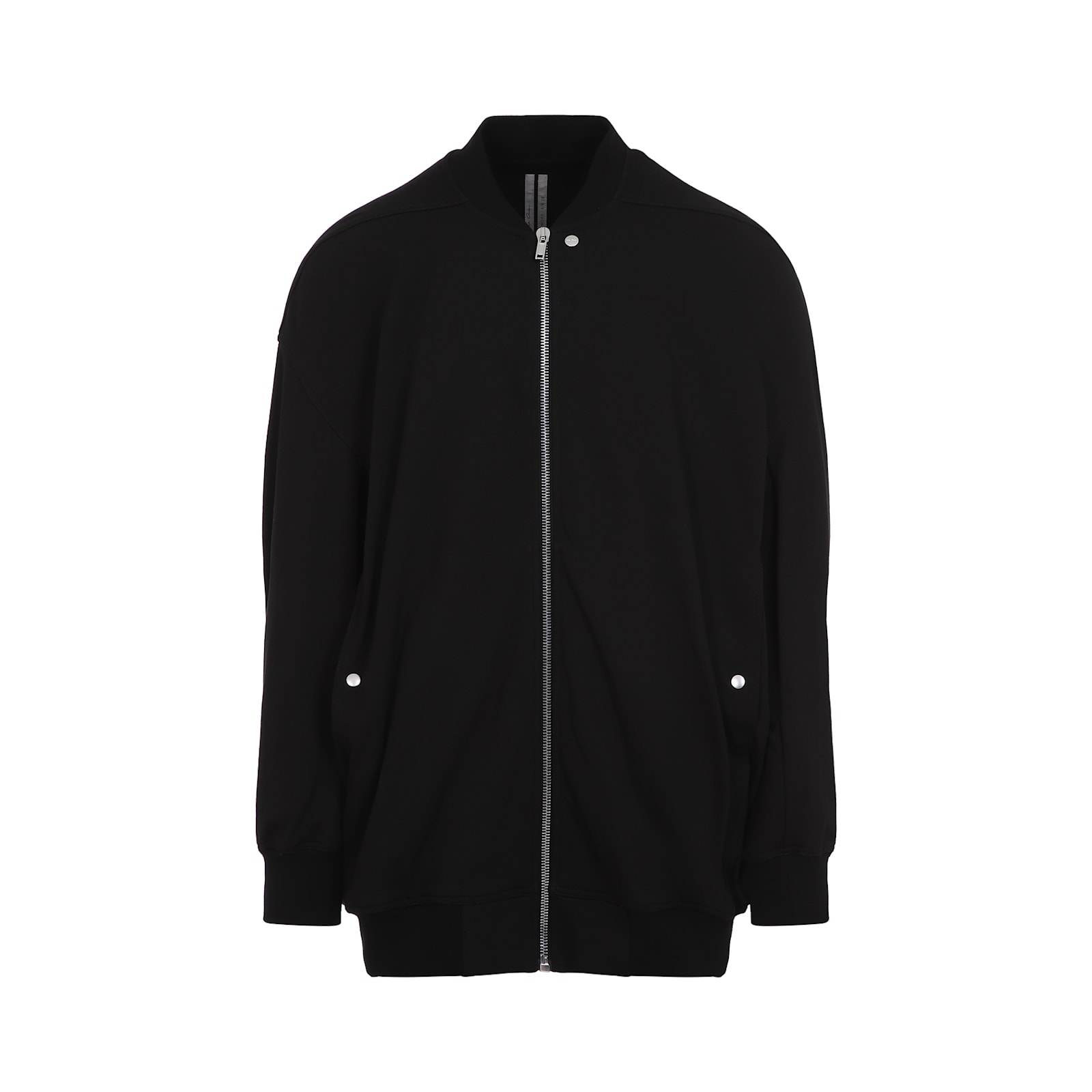 Rick Owens Oversized Flight Sweatshirt Ribbed Finish In Black