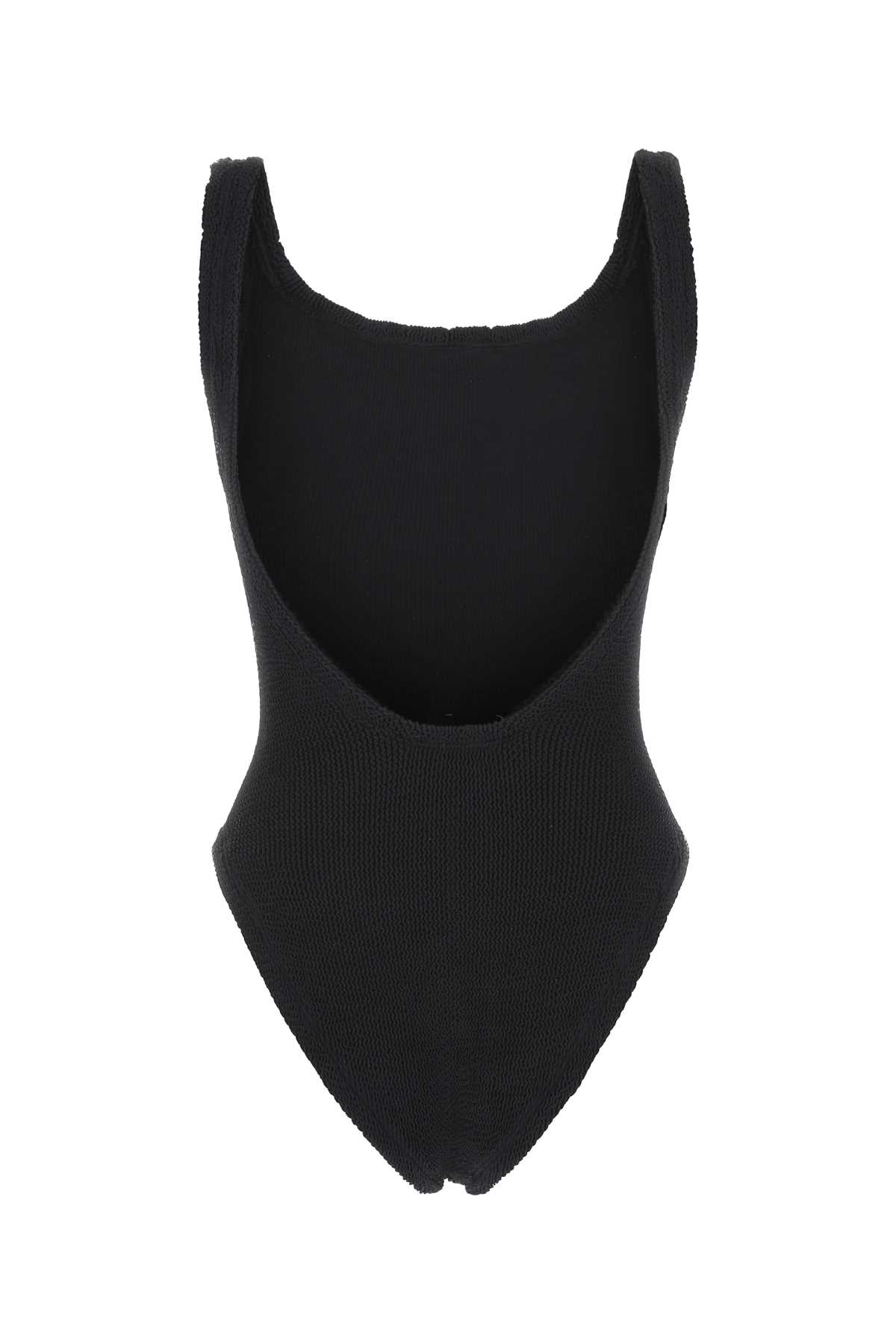 Hunza G Black Stretch Nylon Swimsuit In Black