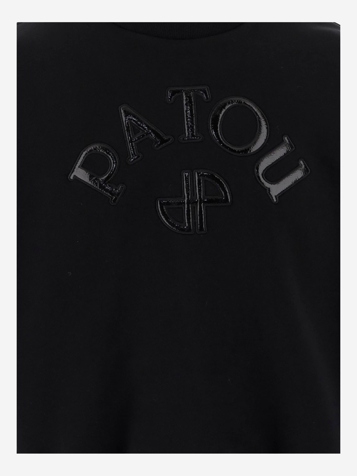 Patou Sweatshirt With Logo And Jp Monogram In Black