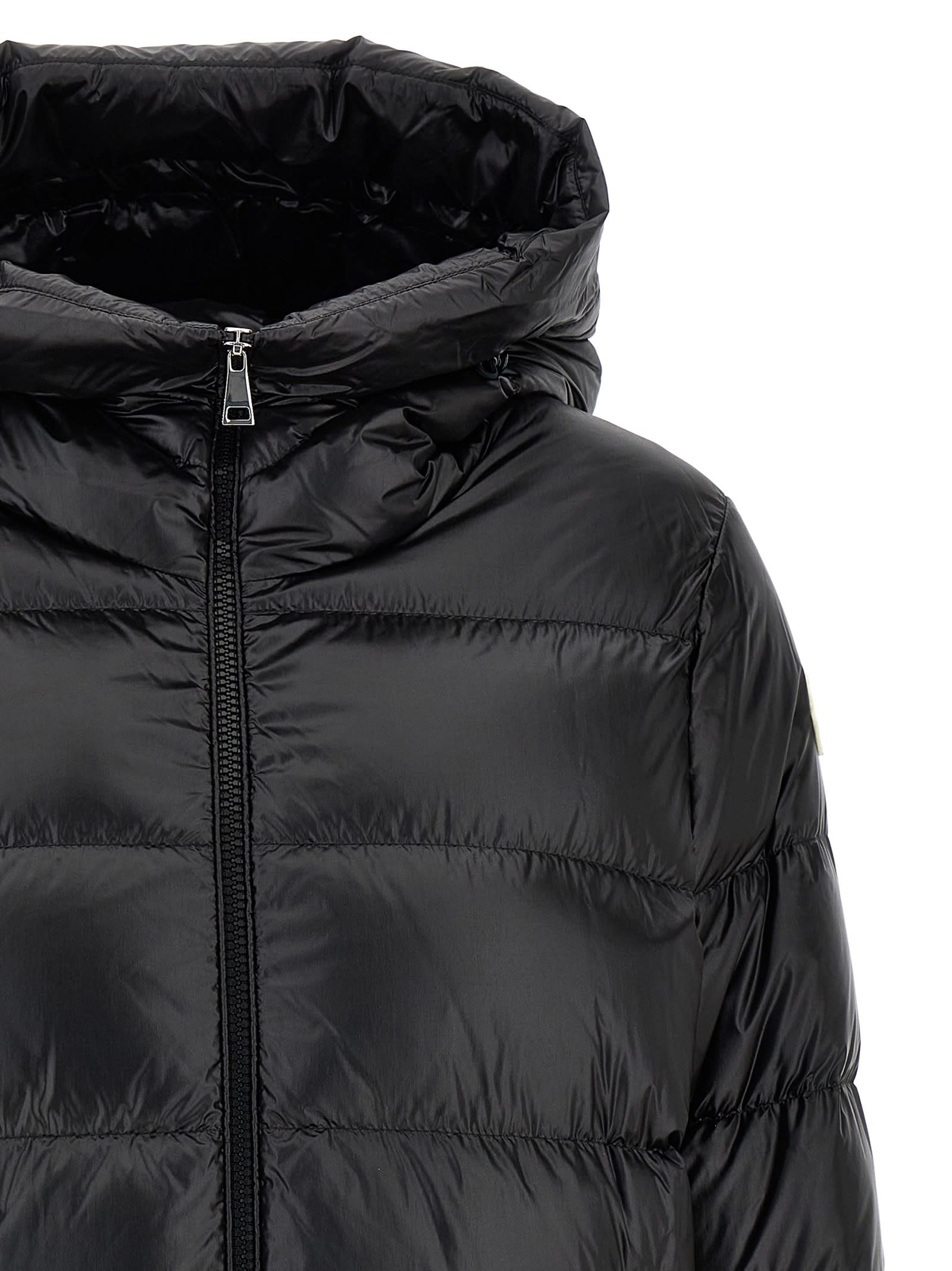 Shop Moncler Biron Down Jacket In Black