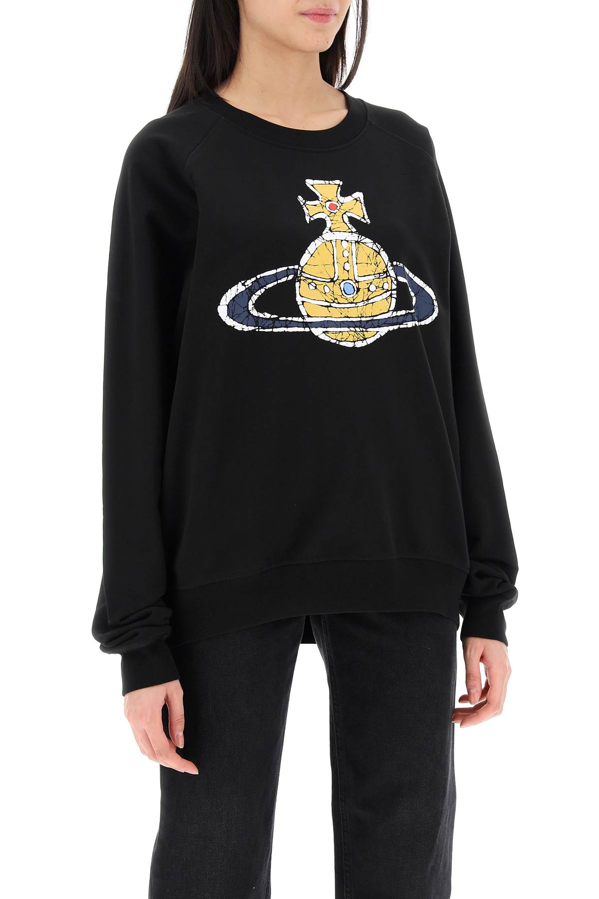 Shop Vivienne Westwood Time Machine Raglan Sweatshirt In Black