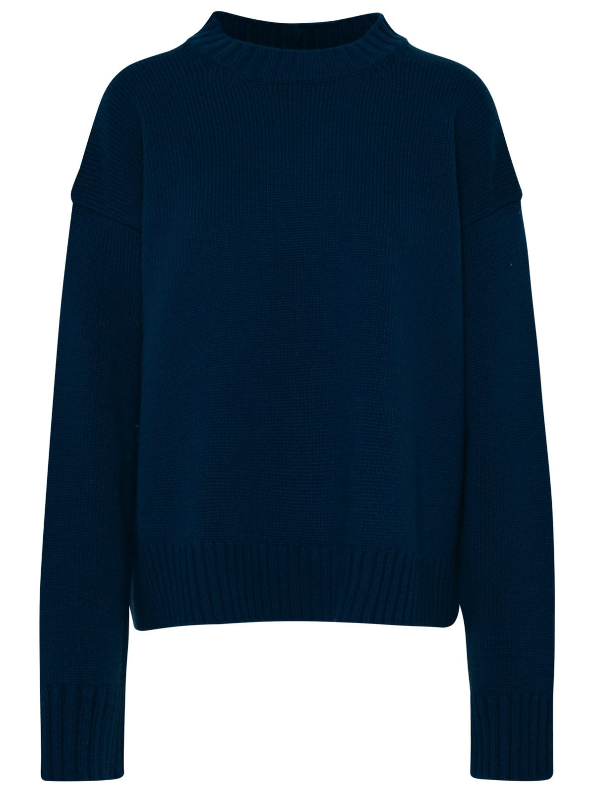 Shop Jil Sander Sweater In Blue Cashmere Blend