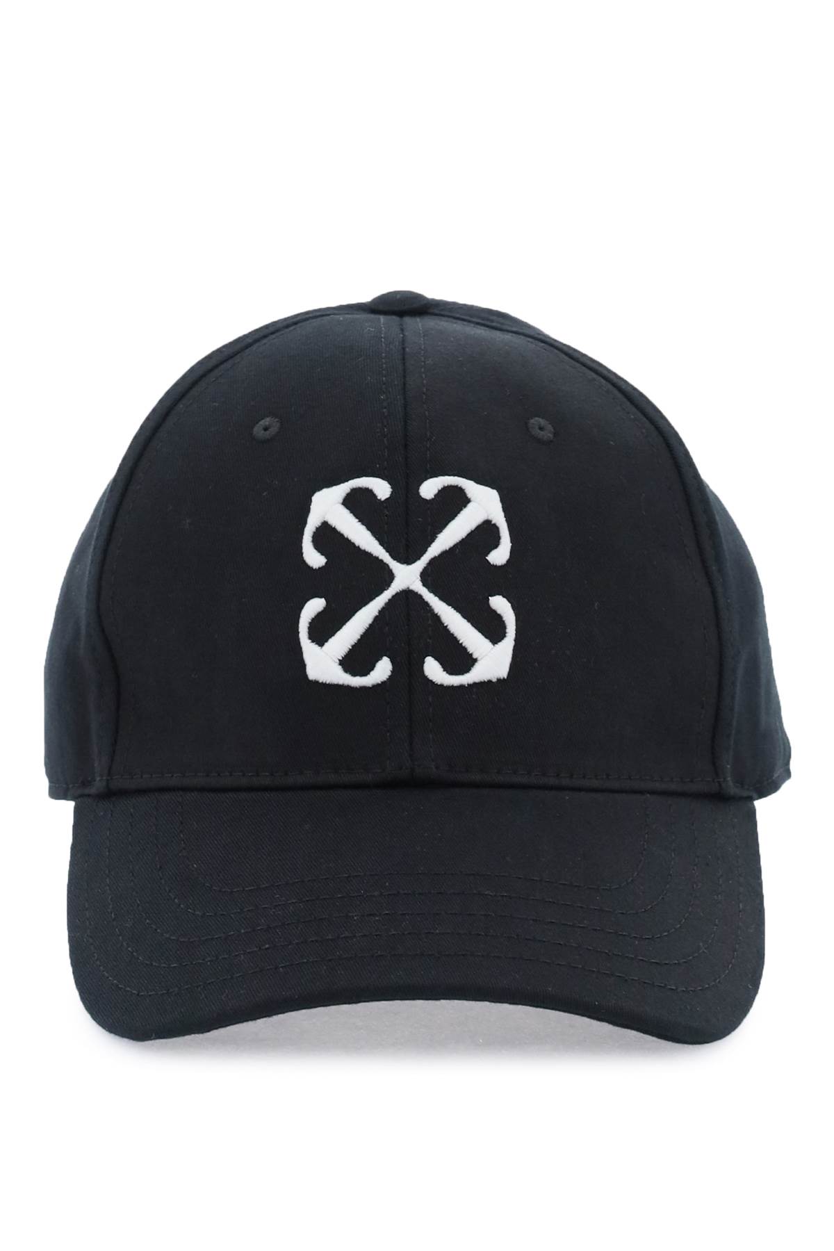 Shop Off-white Baseball Cap With Logo In Black White (black)