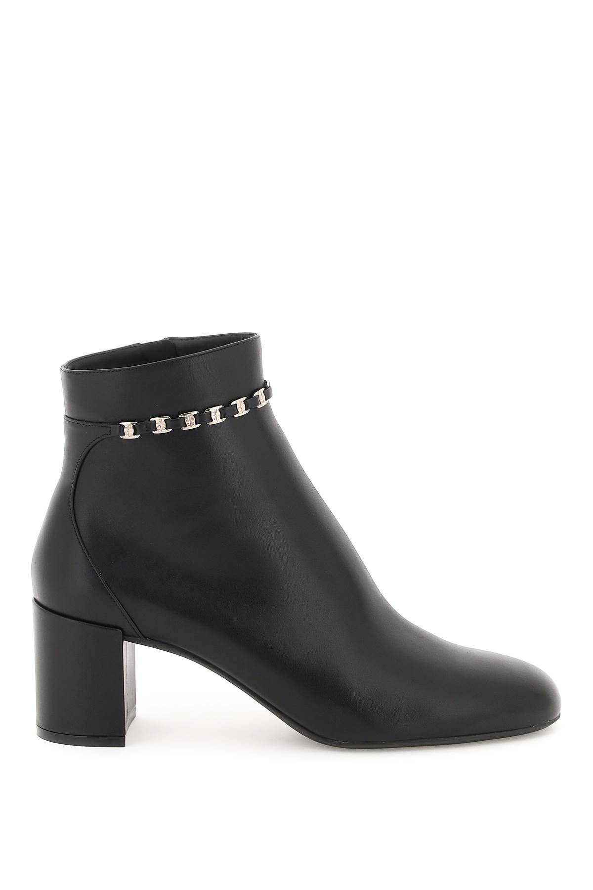 Ferragamo Women's Ghila High Block Heel Booties In Nero (black)