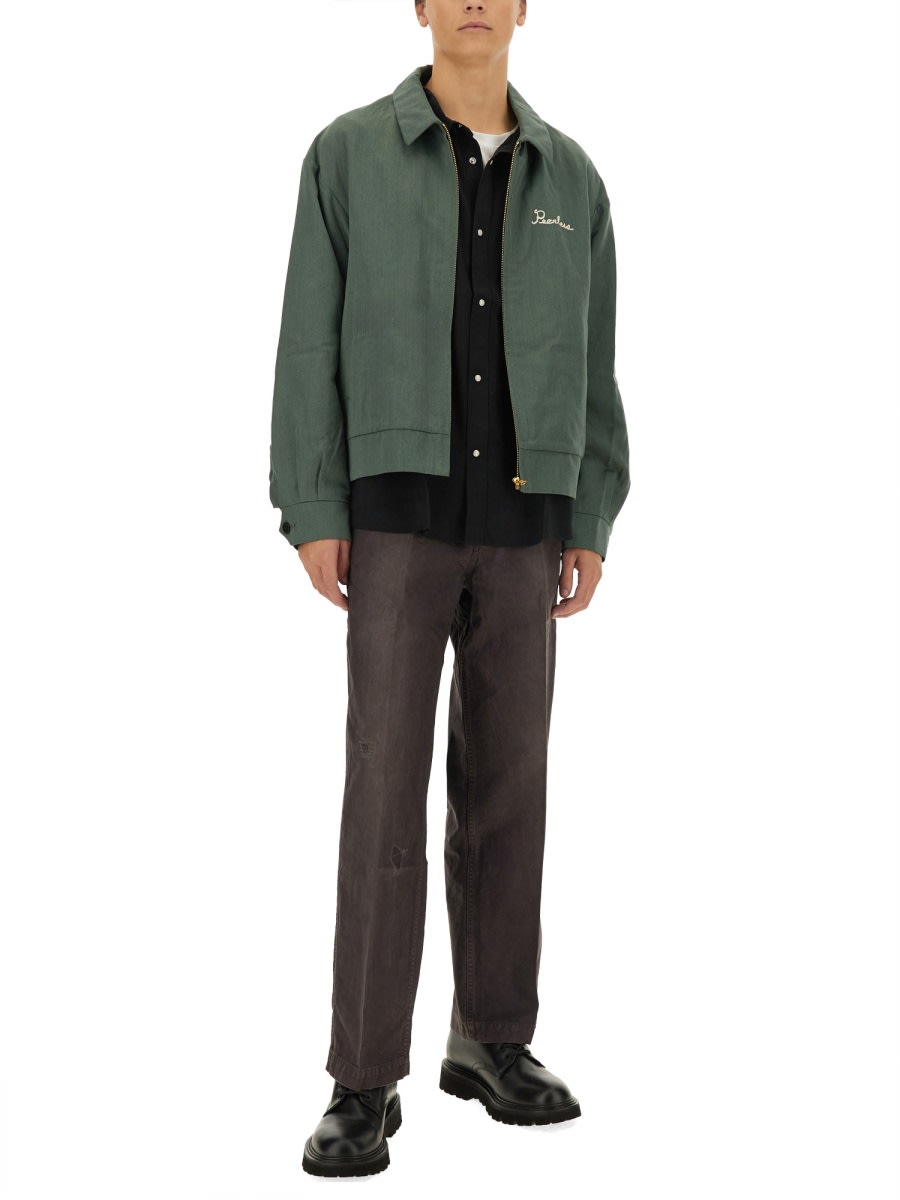 Visvim Logo Embroidered Shirt With Pockets In Black