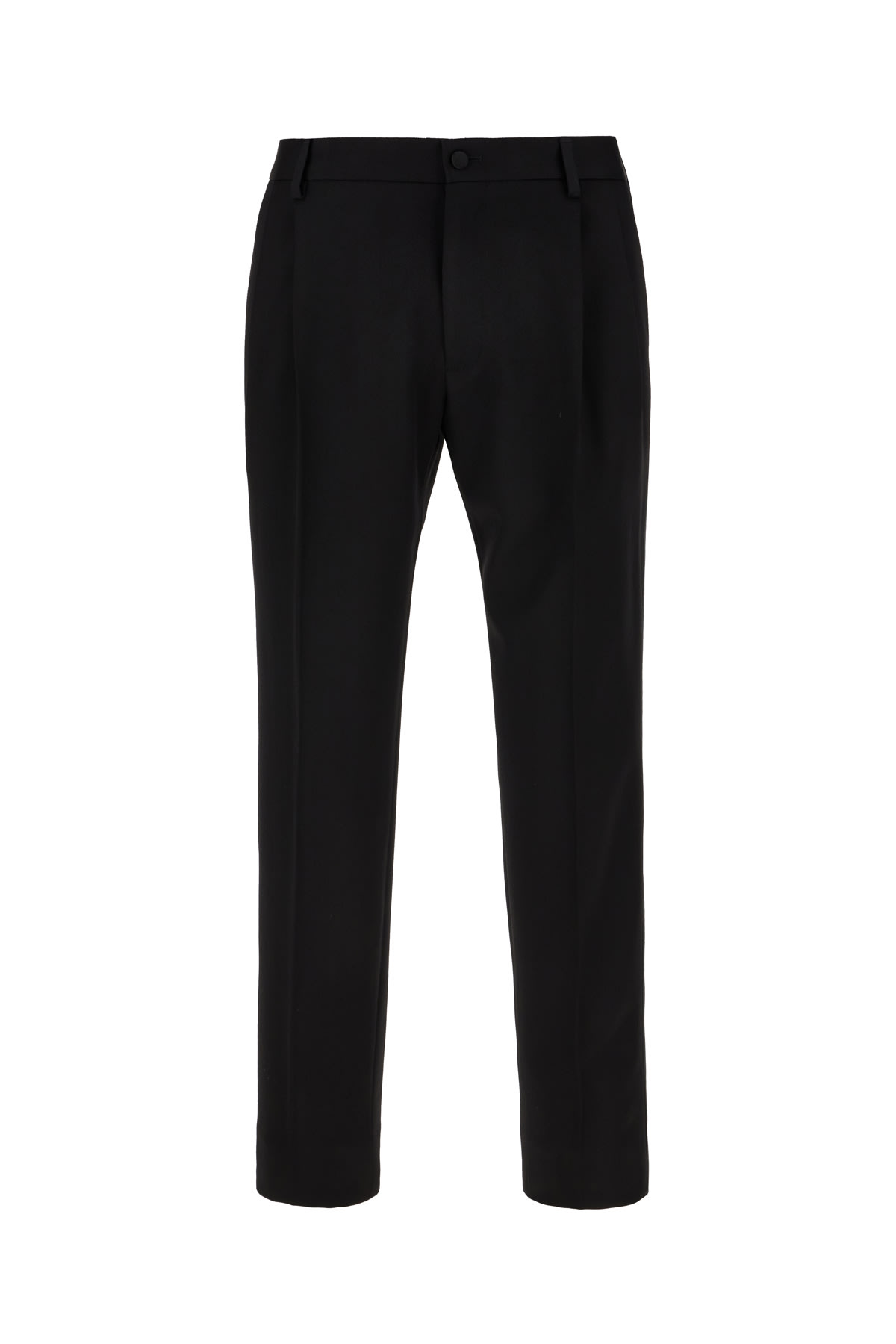 Shop Dolce & Gabbana Black Wool Pants In Nero