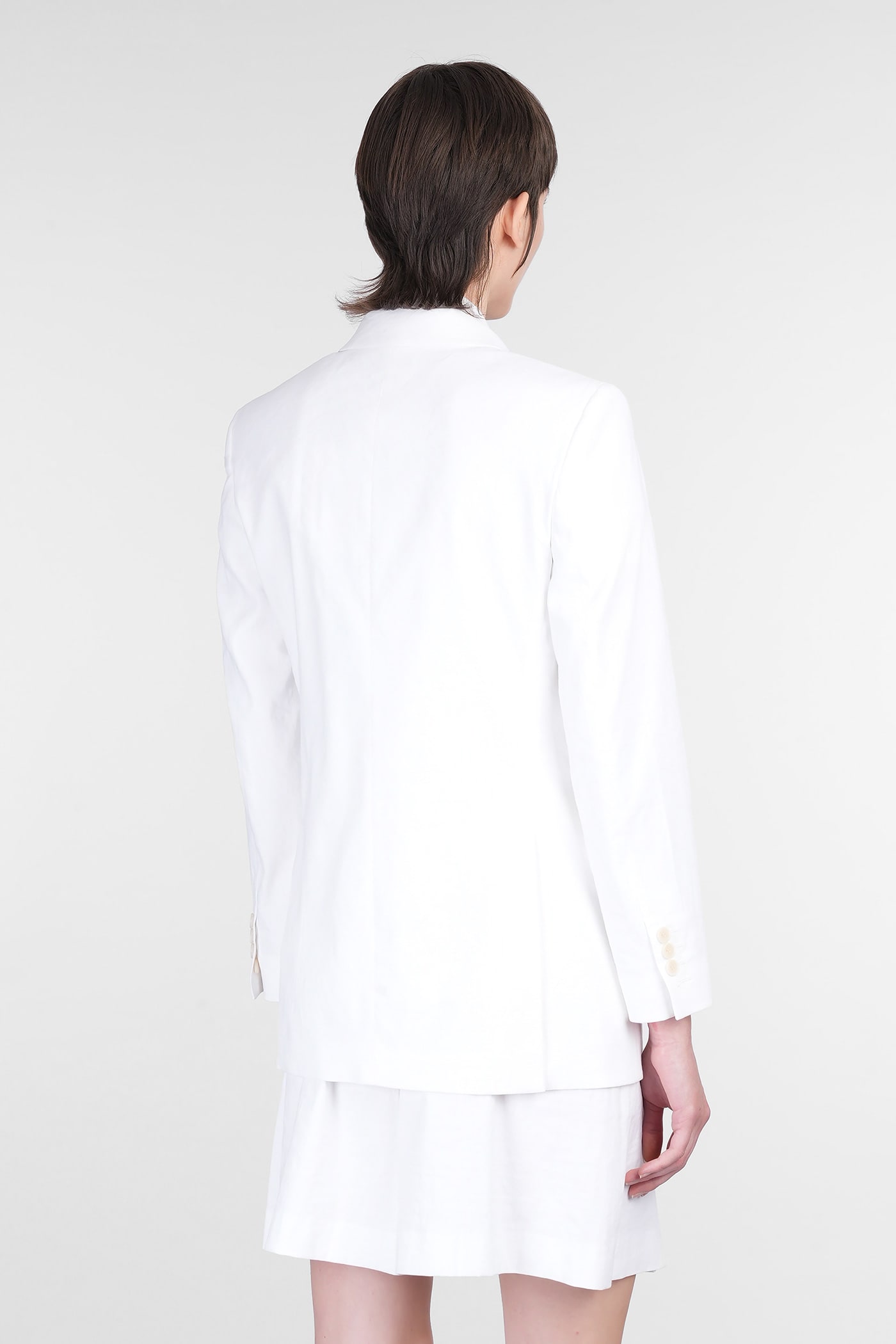 Theory Blazer In White Linen