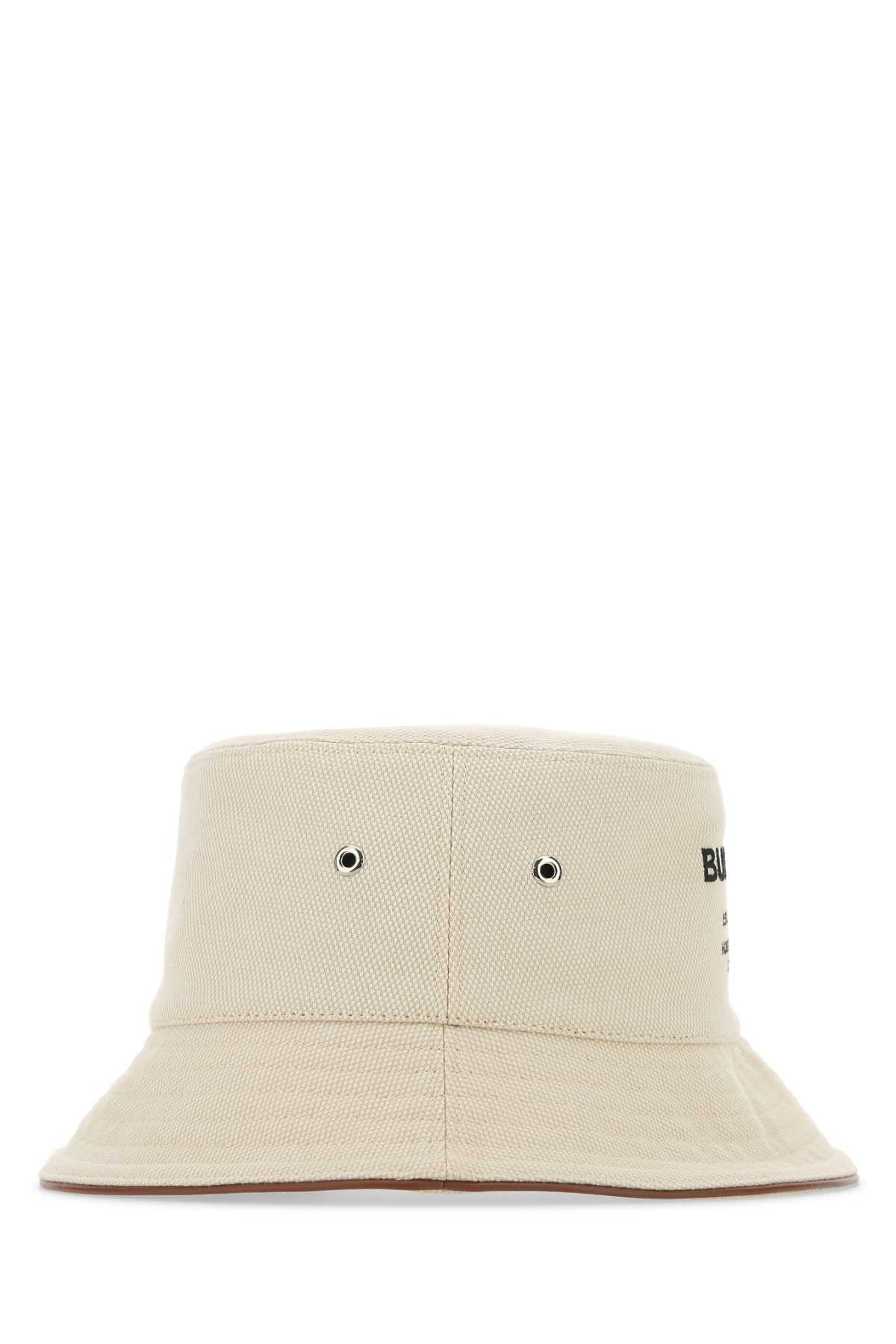 Shop Burberry Sand Cotton Hat In A1395