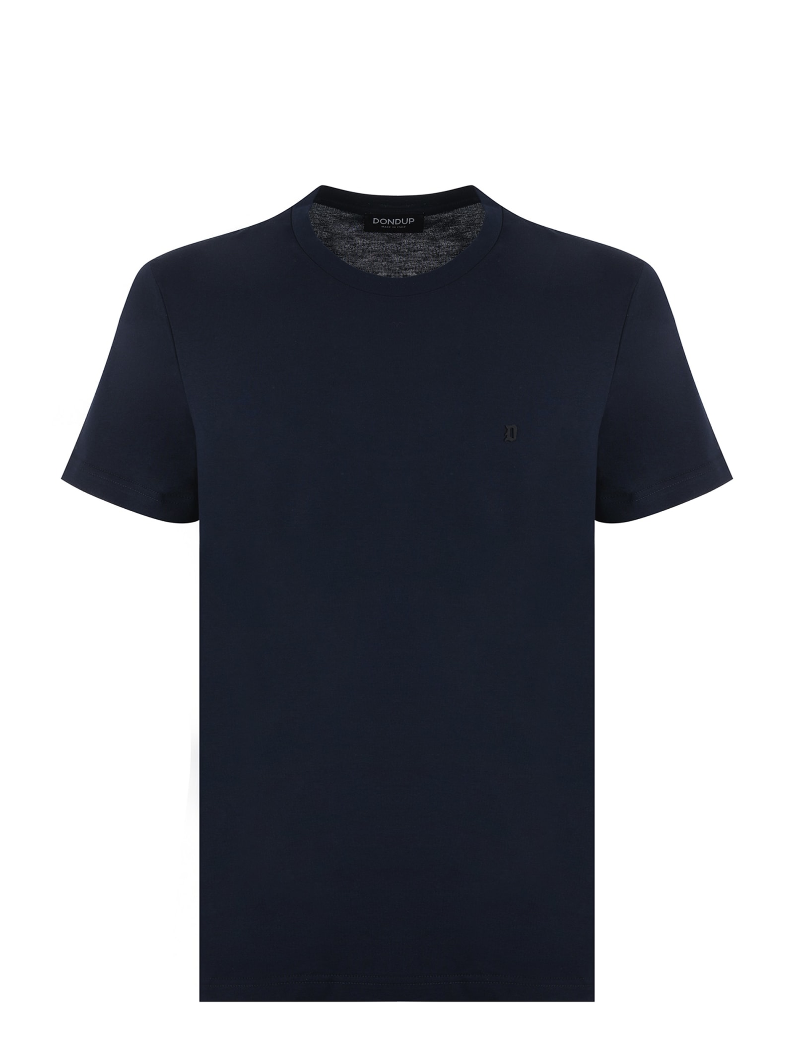 Shop Dondup Cotton T-shirt In Blu Scuro