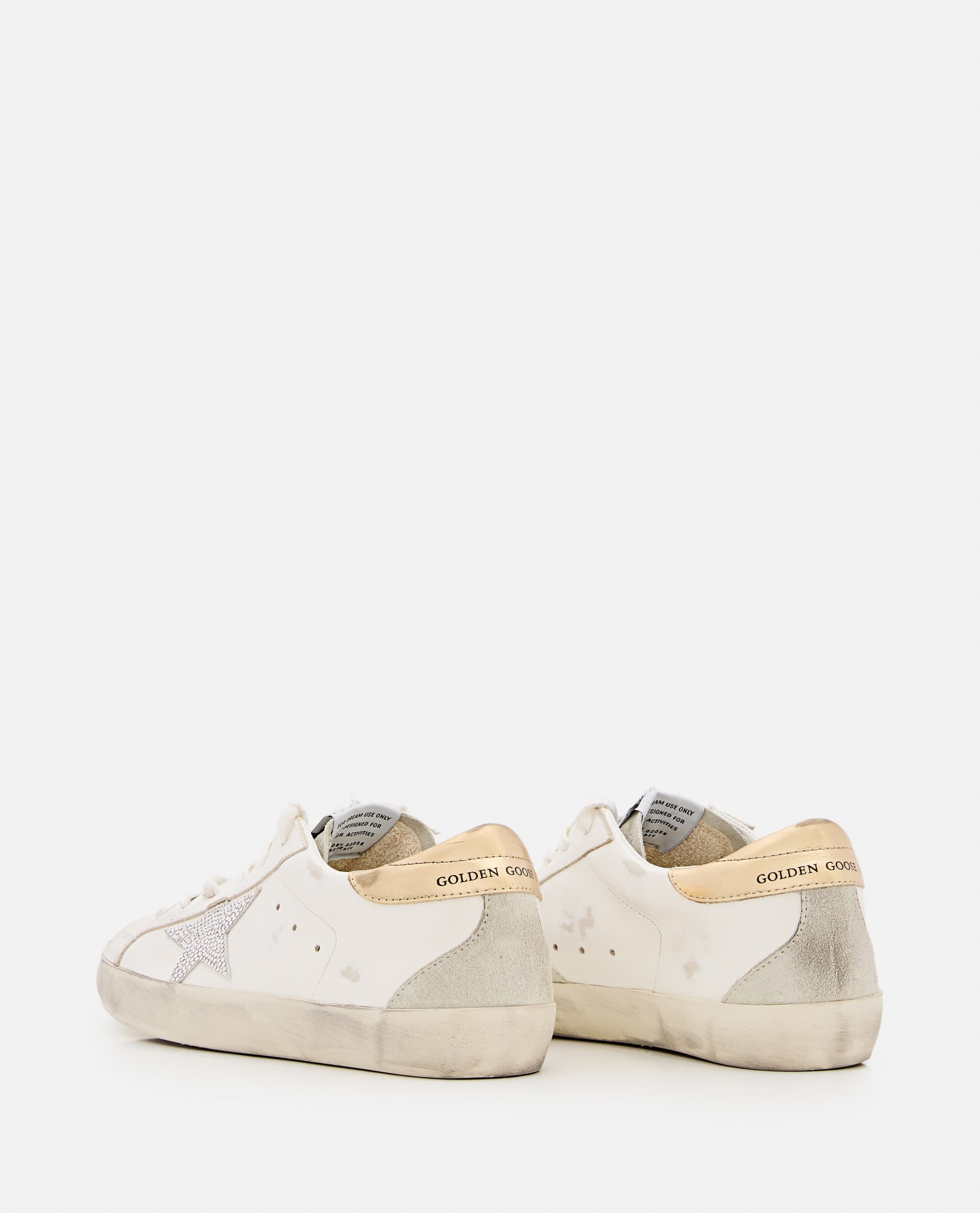 Shop Golden Goose Super Star Leather Sneakers In White