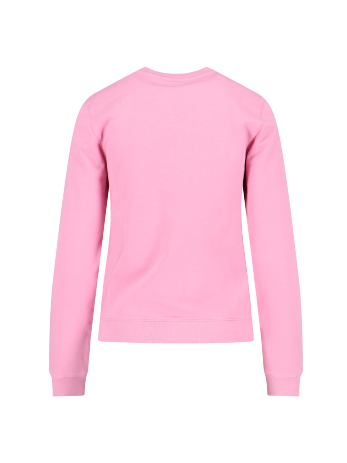 Maison Kitsuné Fox Head Crew Neck Sweatshirt In Pink