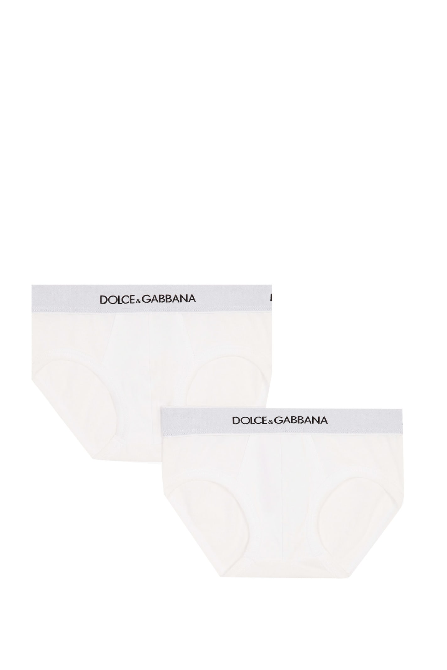 Shop Dolce & Gabbana Pack Of 2 Stretch Jersey Slip In White