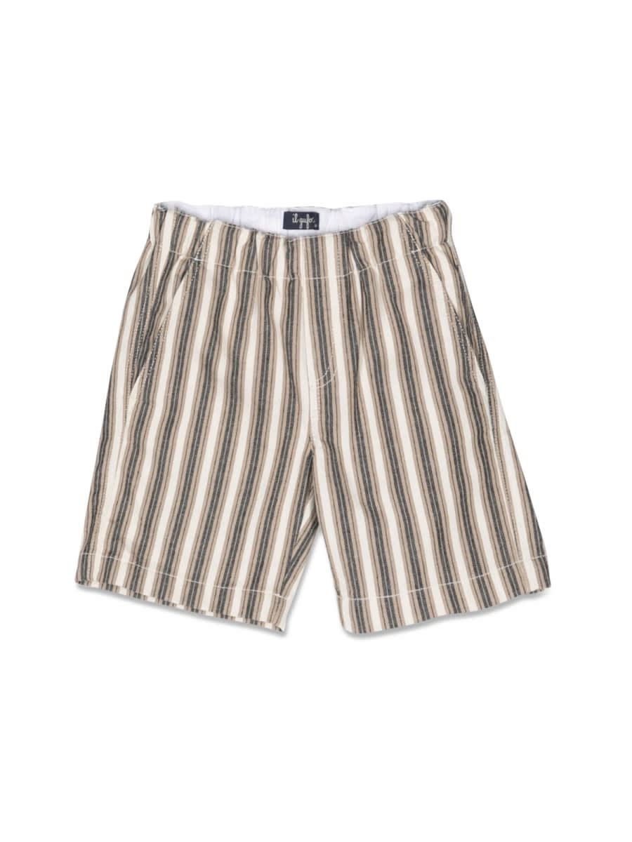 Il Gufo Striped Bermuda Shorts In Multicolour