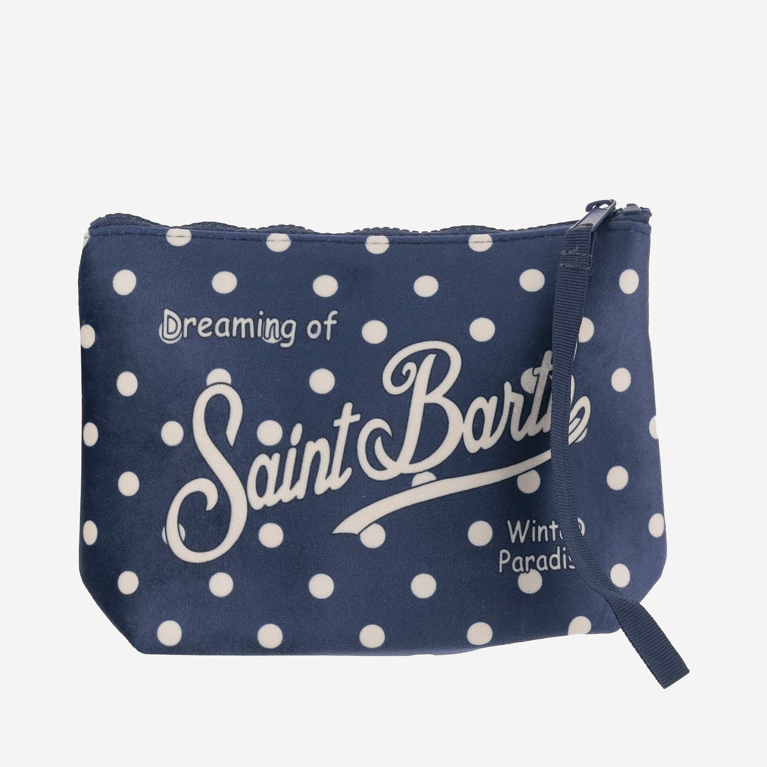 Mc2 Saint Barth Aline Clutch Bag With Logo In Blue