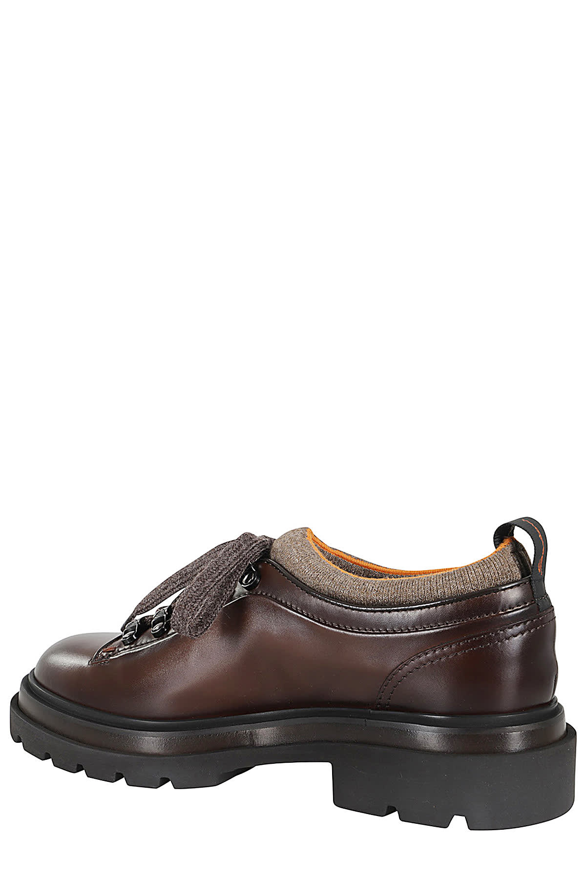 Santoni Lace-up Shoes In Dark Brown