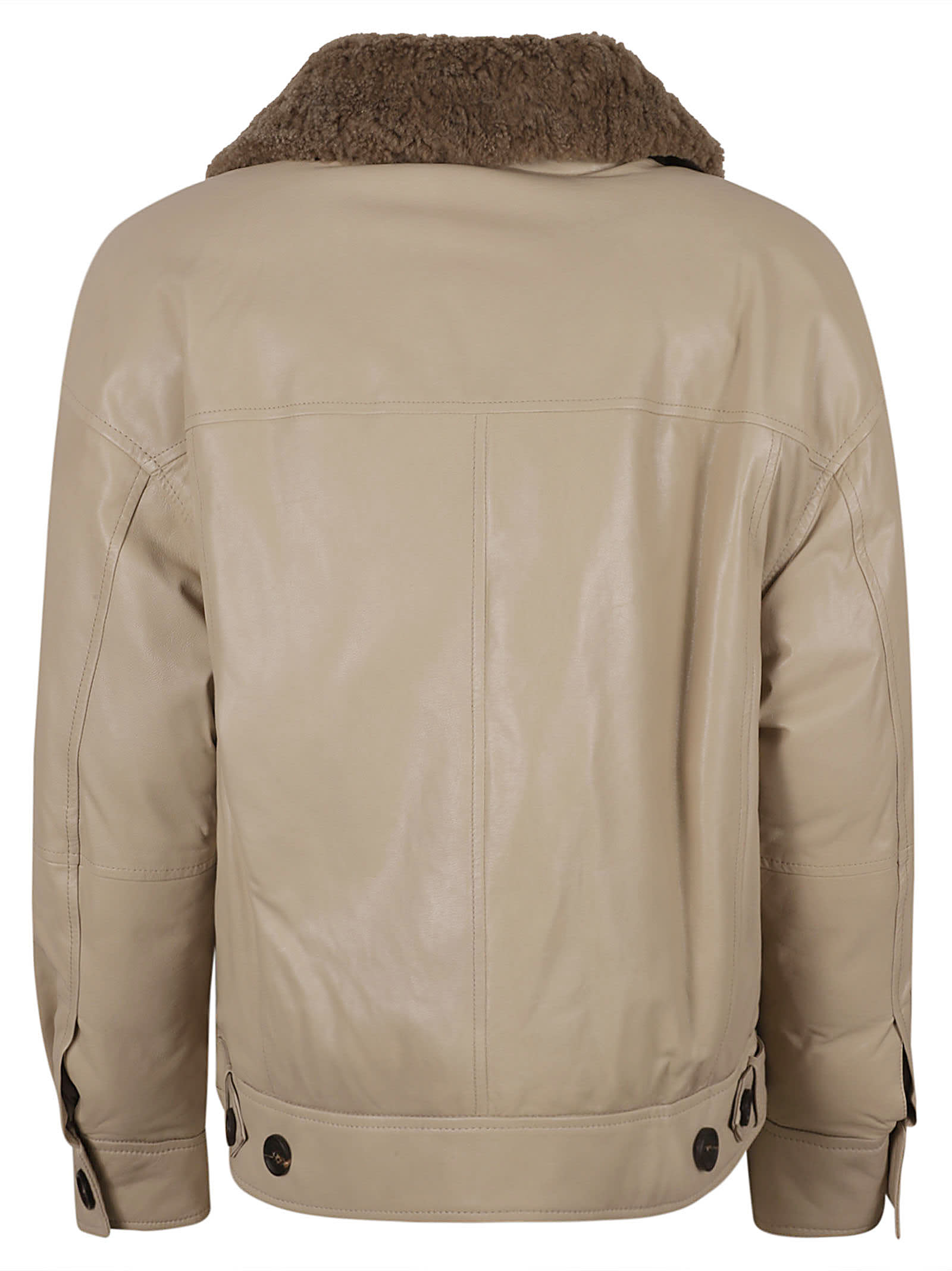 Shop Brunello Cucinelli Zip Wrap Jacket In Navy/grey