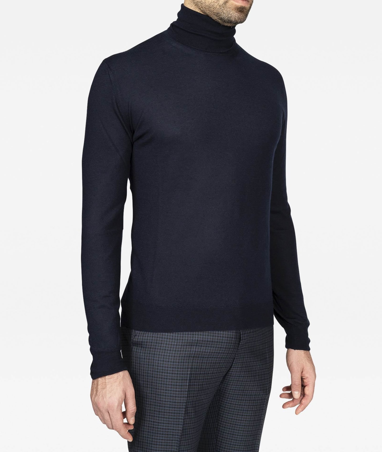Shop Larusmiani Turtleneck Sweater Pullman Sweater In Blue