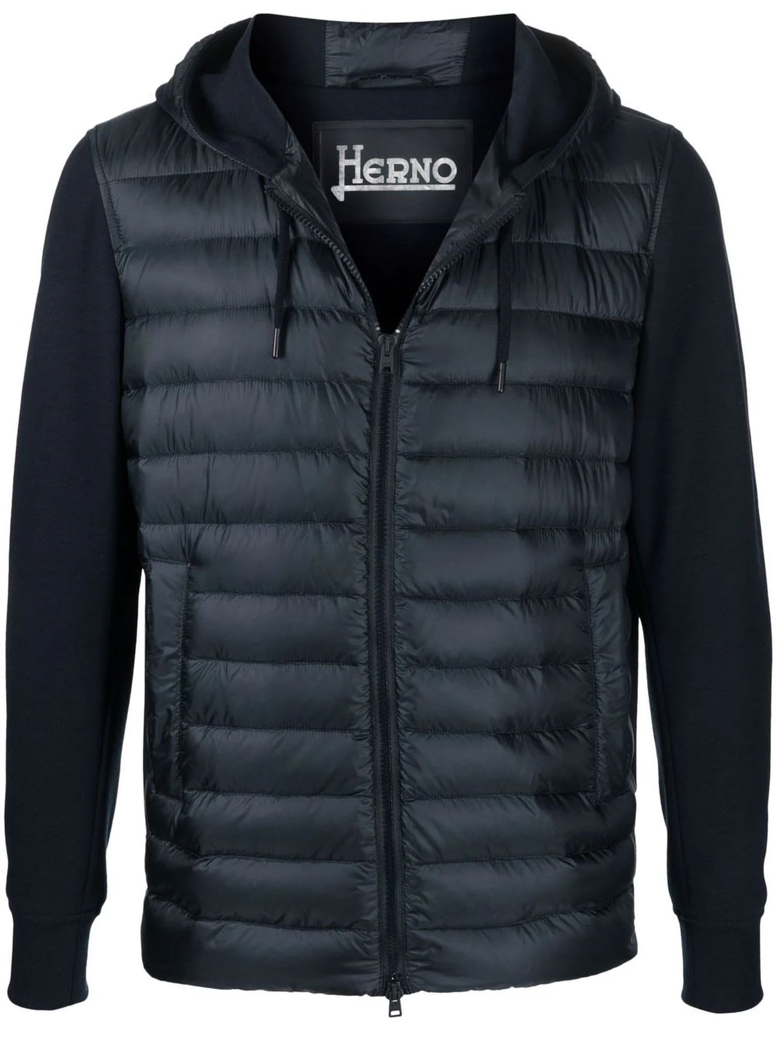 Herno Navy Quilted Jacket