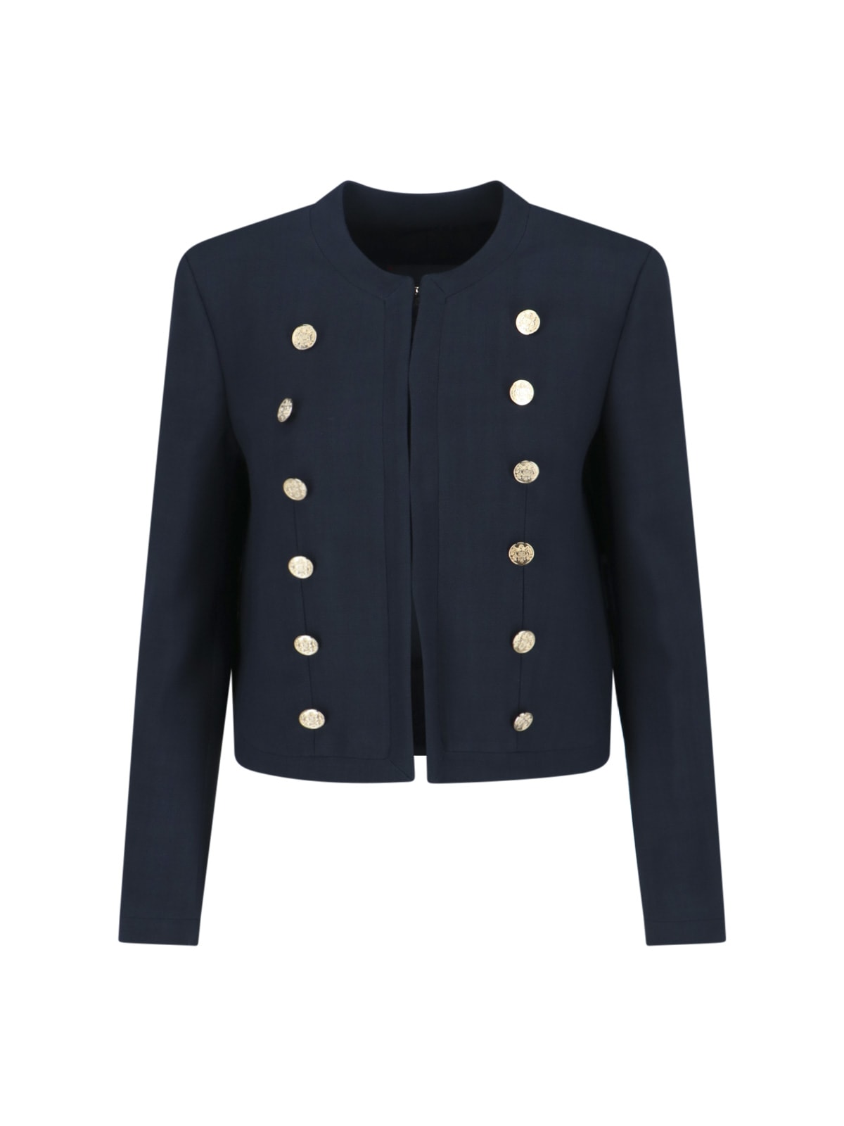 The Seafarer Button Detail Jacket In Blue