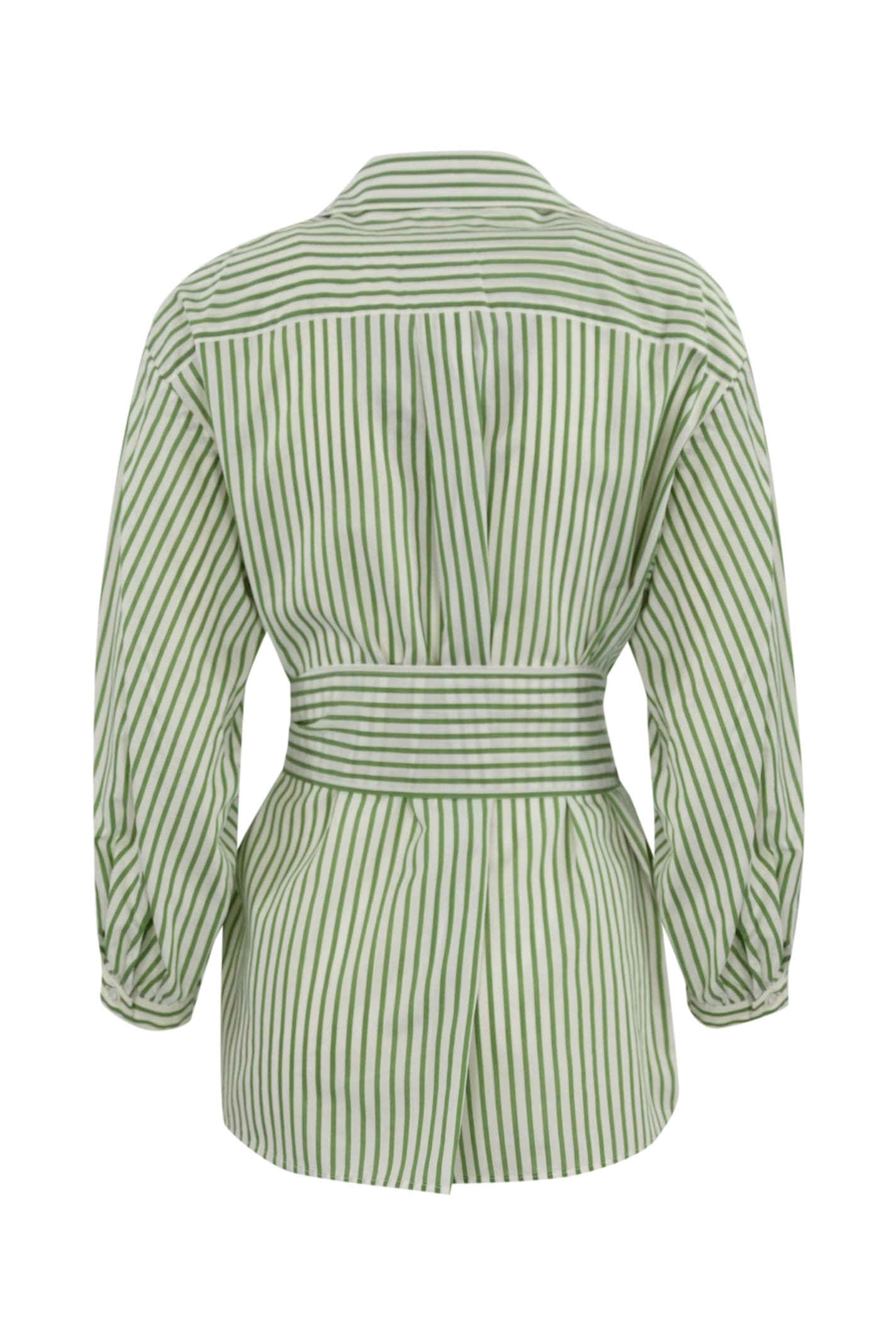 Weekend Max Mara Ceci Shirt In Cotton And Silk Canvas In Riga Pari
