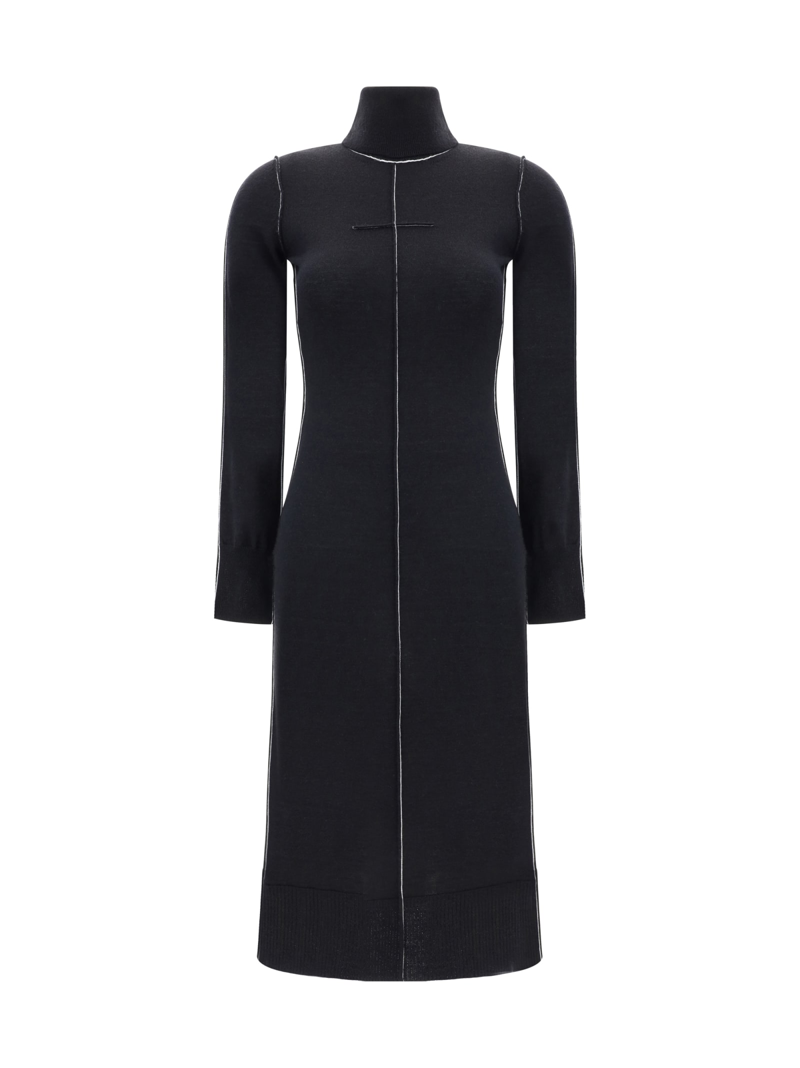 Shop Mm6 Maison Margiela Maxi Dress In Black